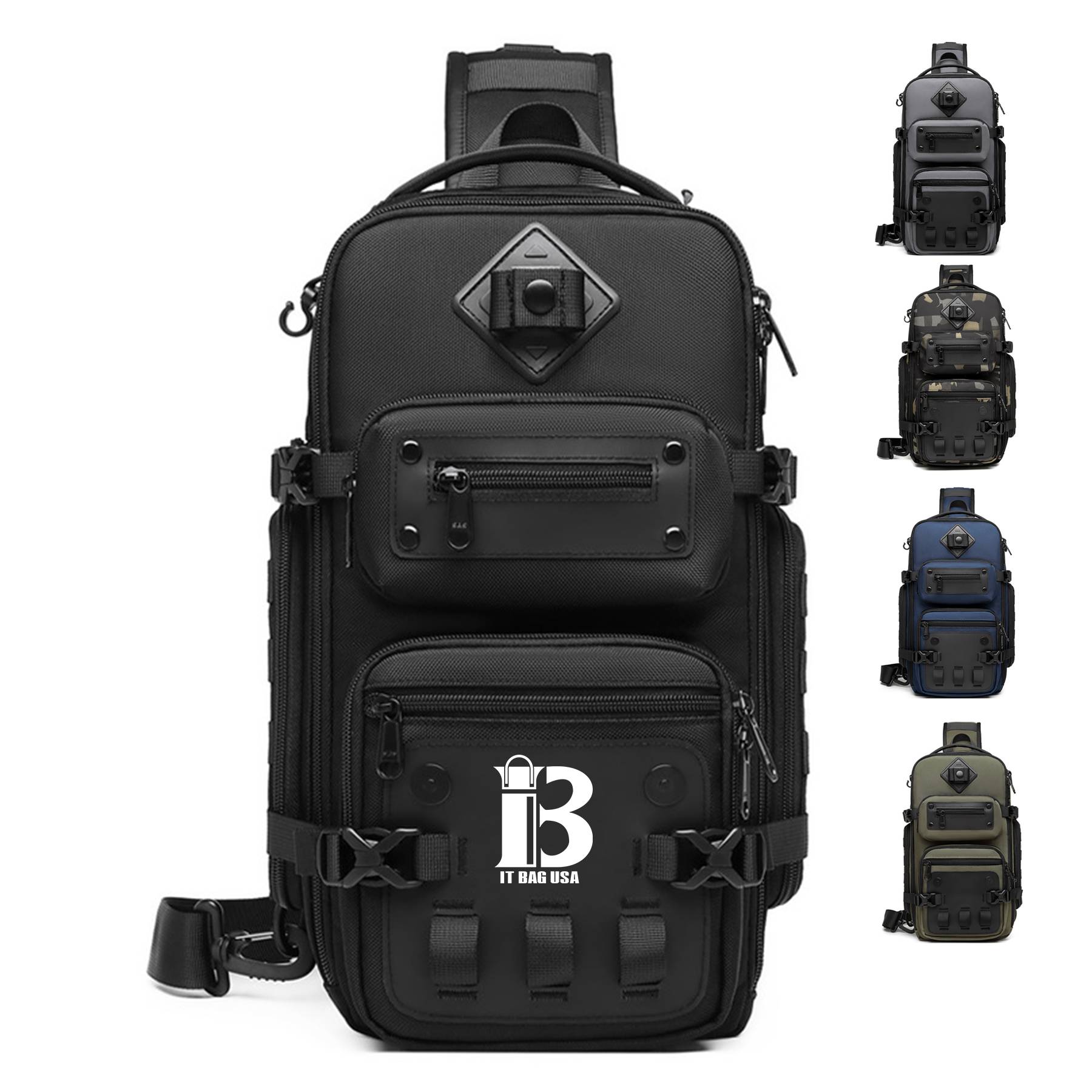 Oxford Sling Backpack Large Capacity Shoulder Crossbody Bags