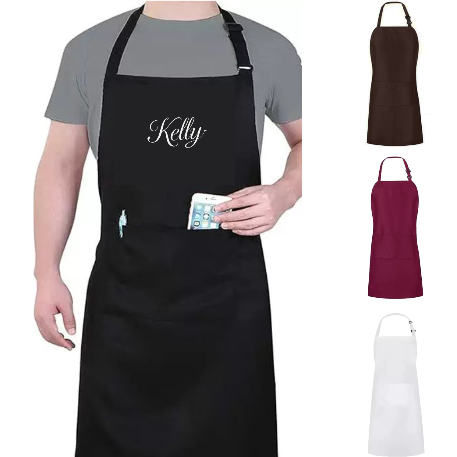 Waterproof Oil-Resistant Adjustable Polyester Apron