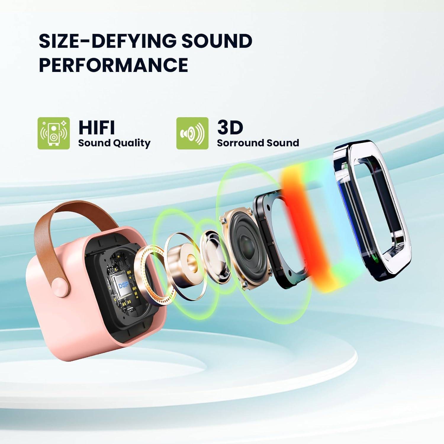 Mini Karaoke Machine For Kids Adults With 2 Microphones - Image 4