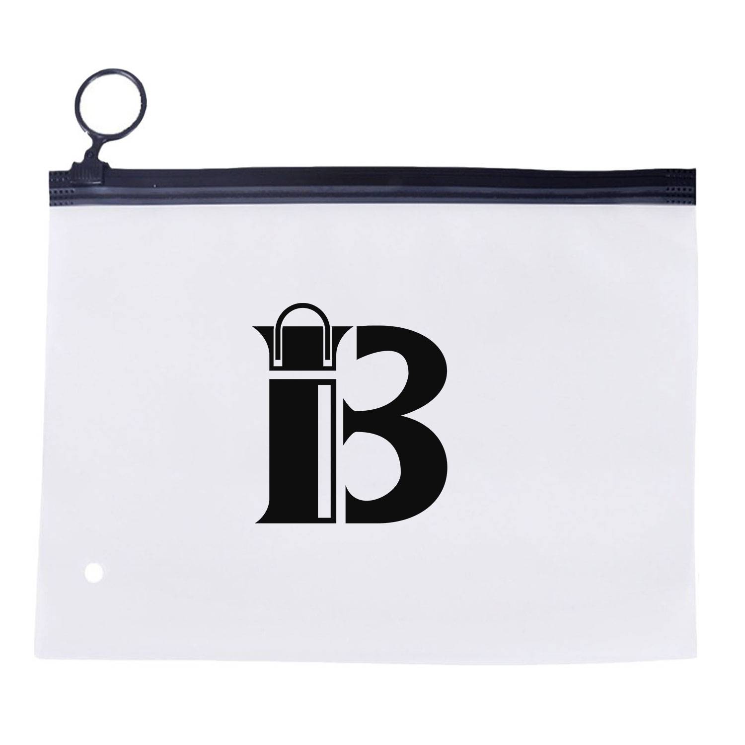 Customizable sizes Frosted Cosmetic Pouch w/ Zipper