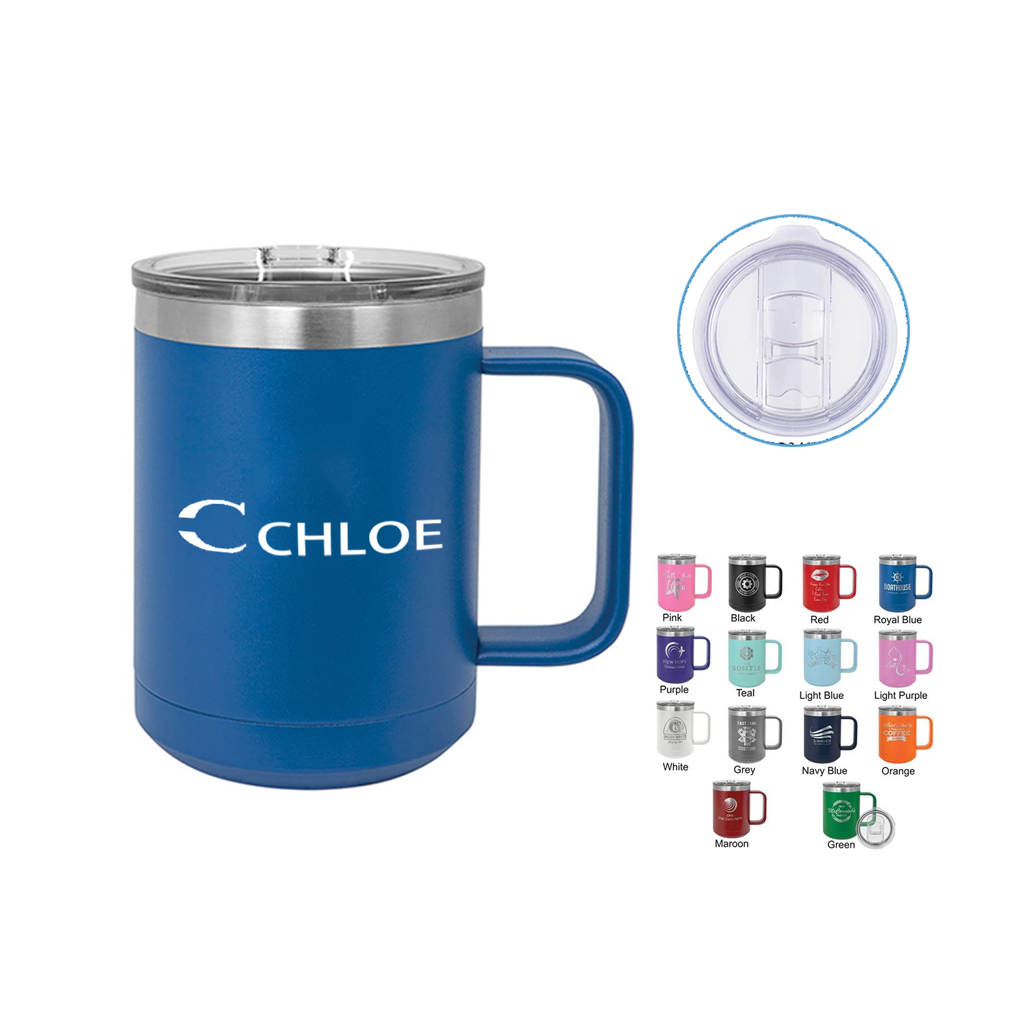 10oz Stainless Steel Insulated Travel Mug with Handle