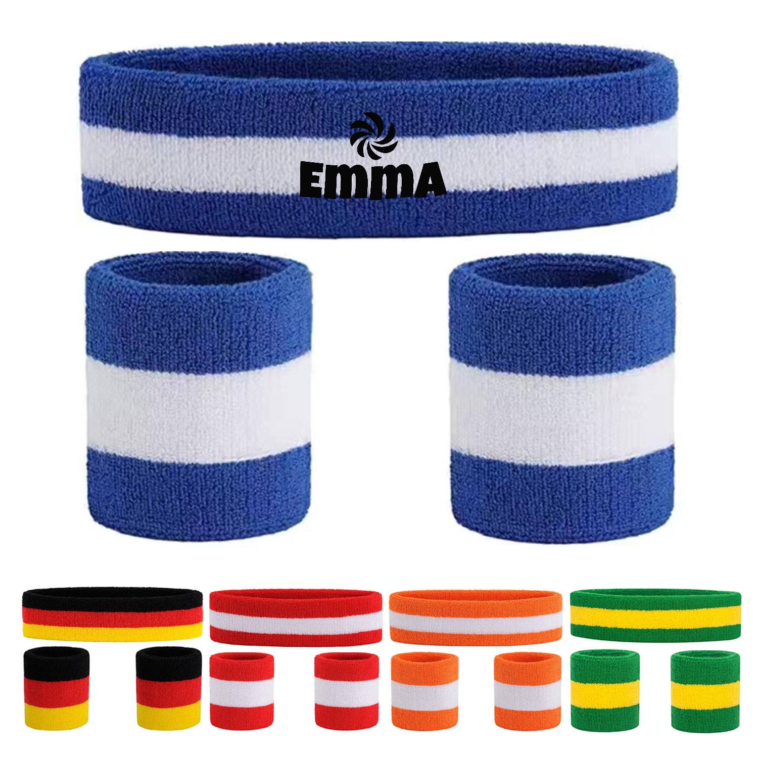 Sports Headband Wristband Set