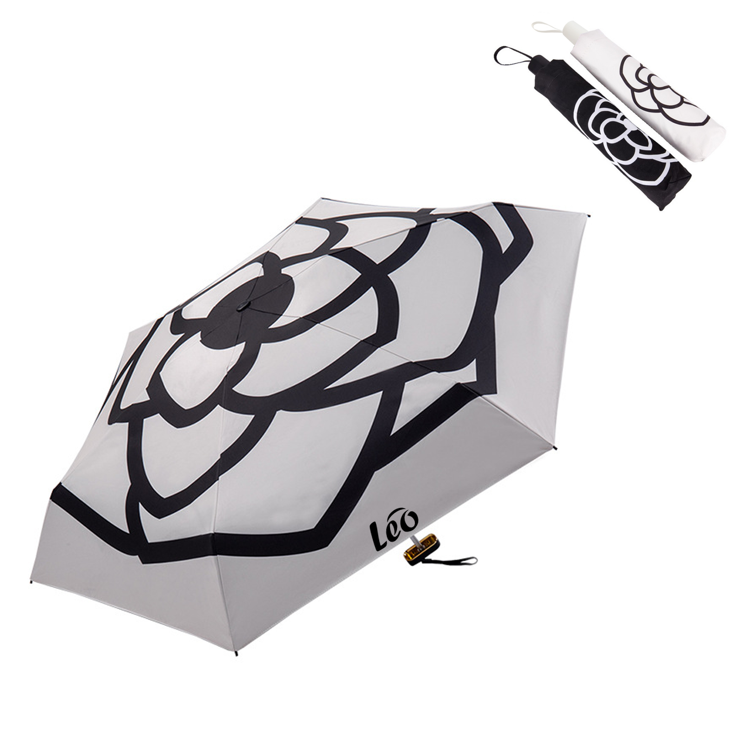 Camellia Floral 21-Inch 8-Rib Umbrella