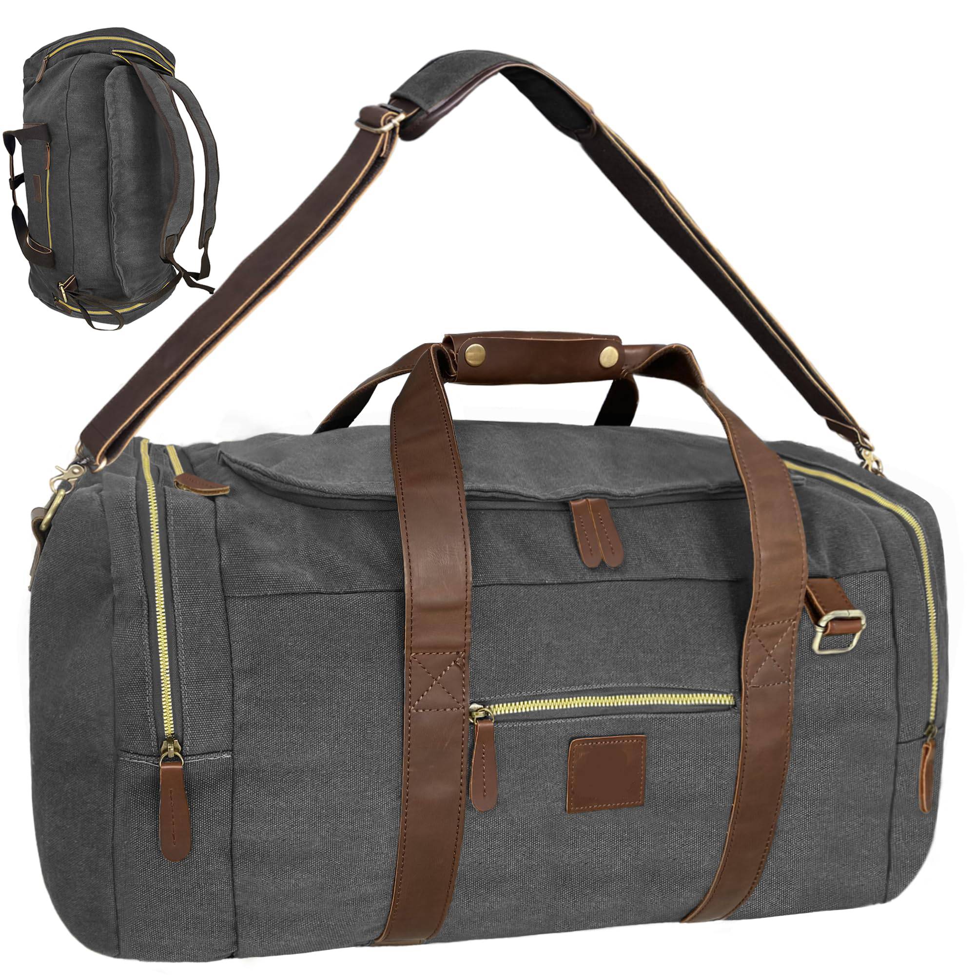 Large Capacity Canvs Backpack Duffel Bag For Travel - Image 7