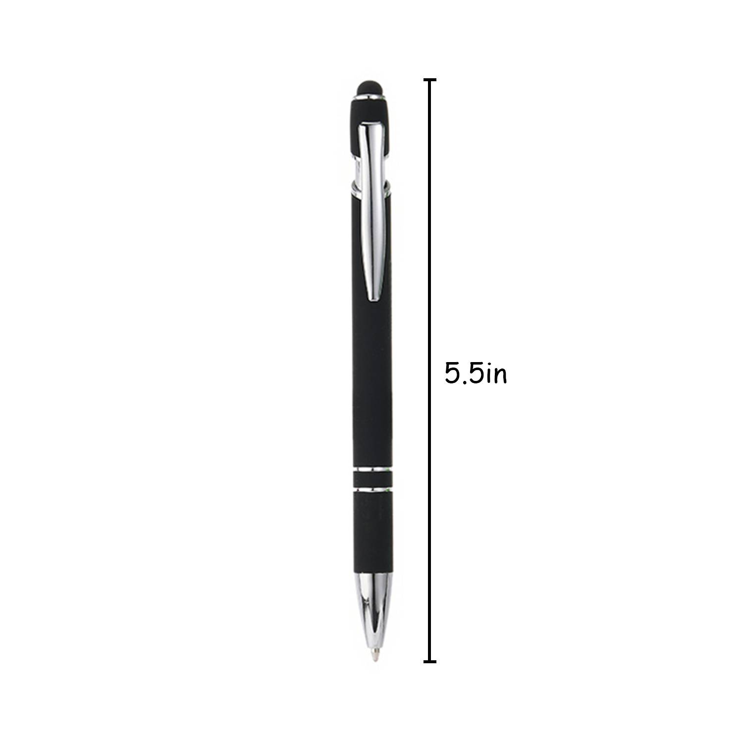 Retractable Aluminum Ballpoint Pen w/ Stylus - Image 4