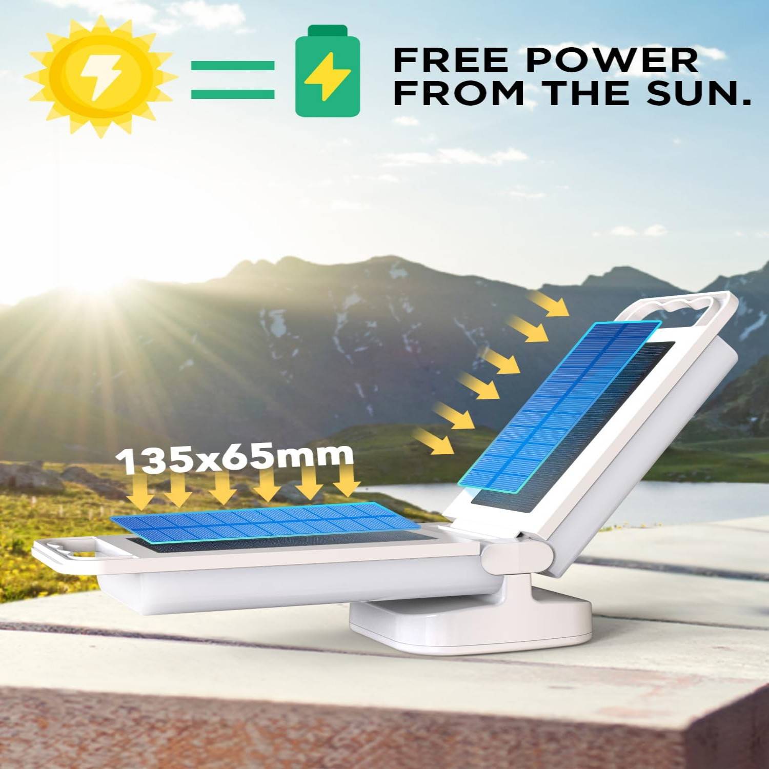 4400mAh Rechargeable Outdoor Solar LED Lantern - Image 4