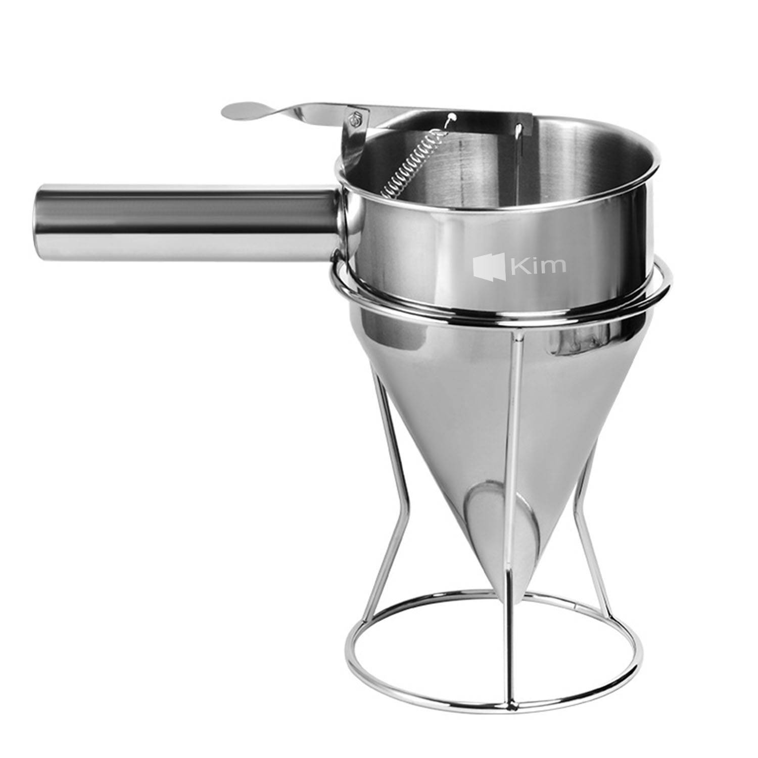 Stainless Steel Fishball Funnel With Rack