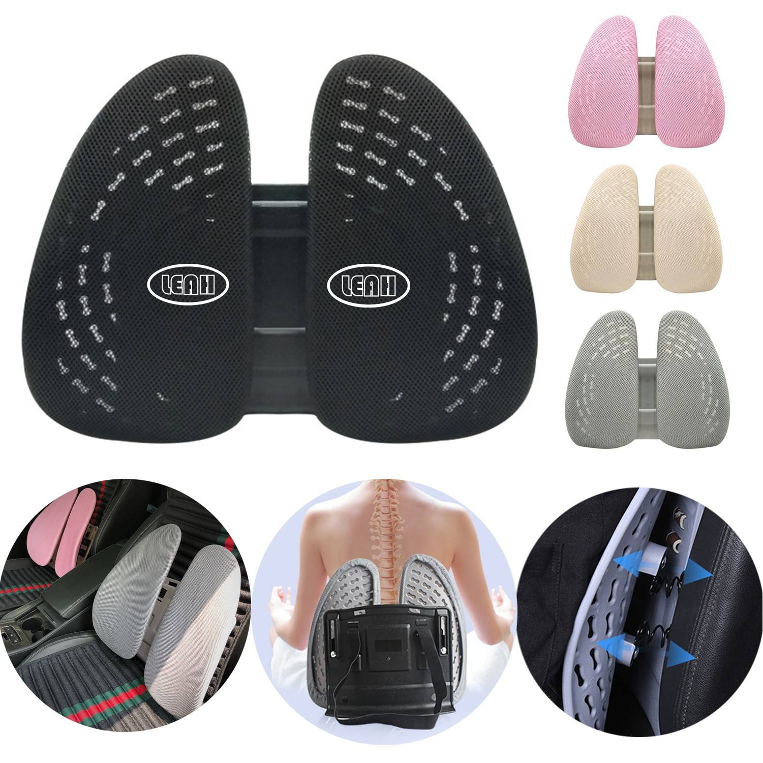 Car Seat Lumbar Support Cushion