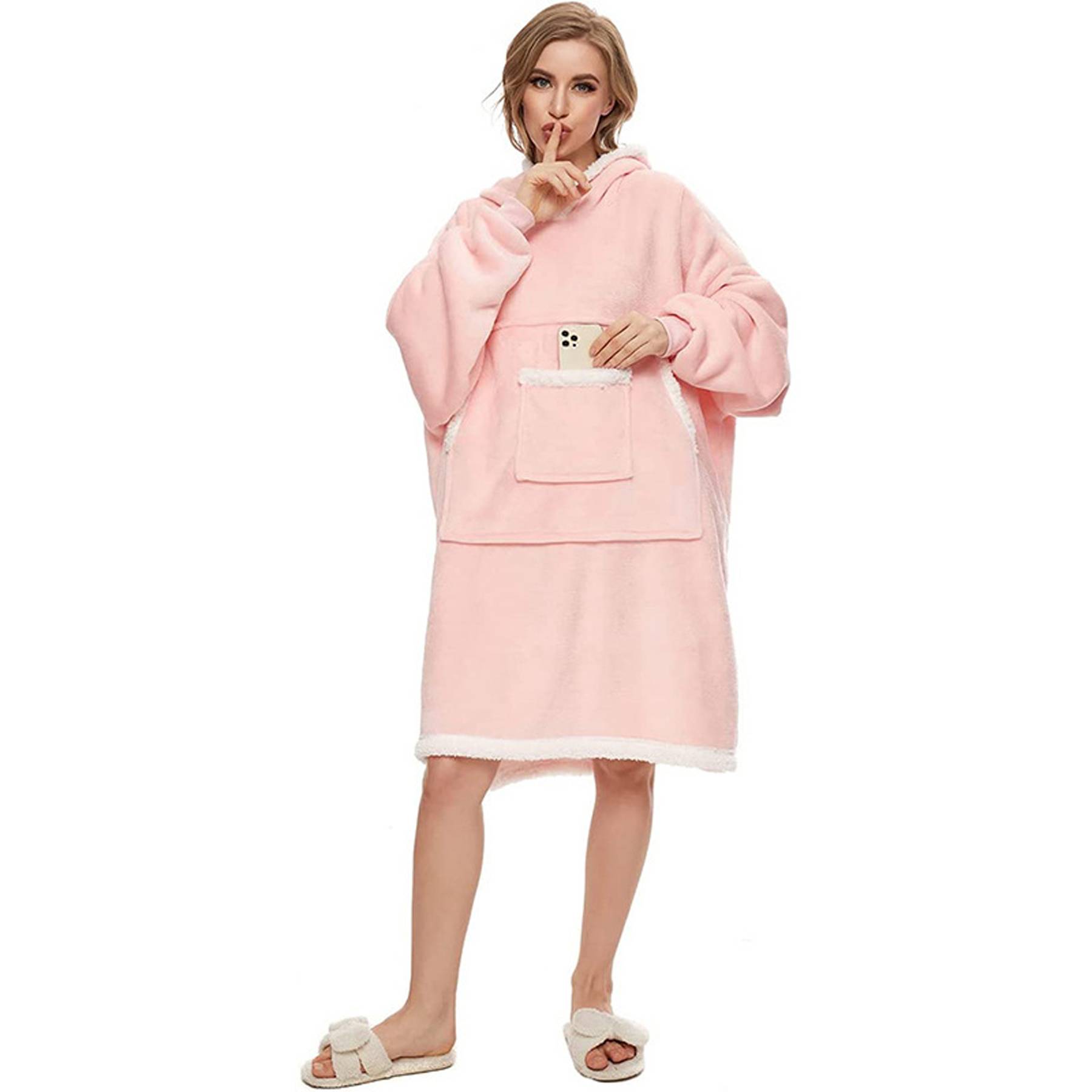 Oversized Microfiber Wearable Blanket - Image 3