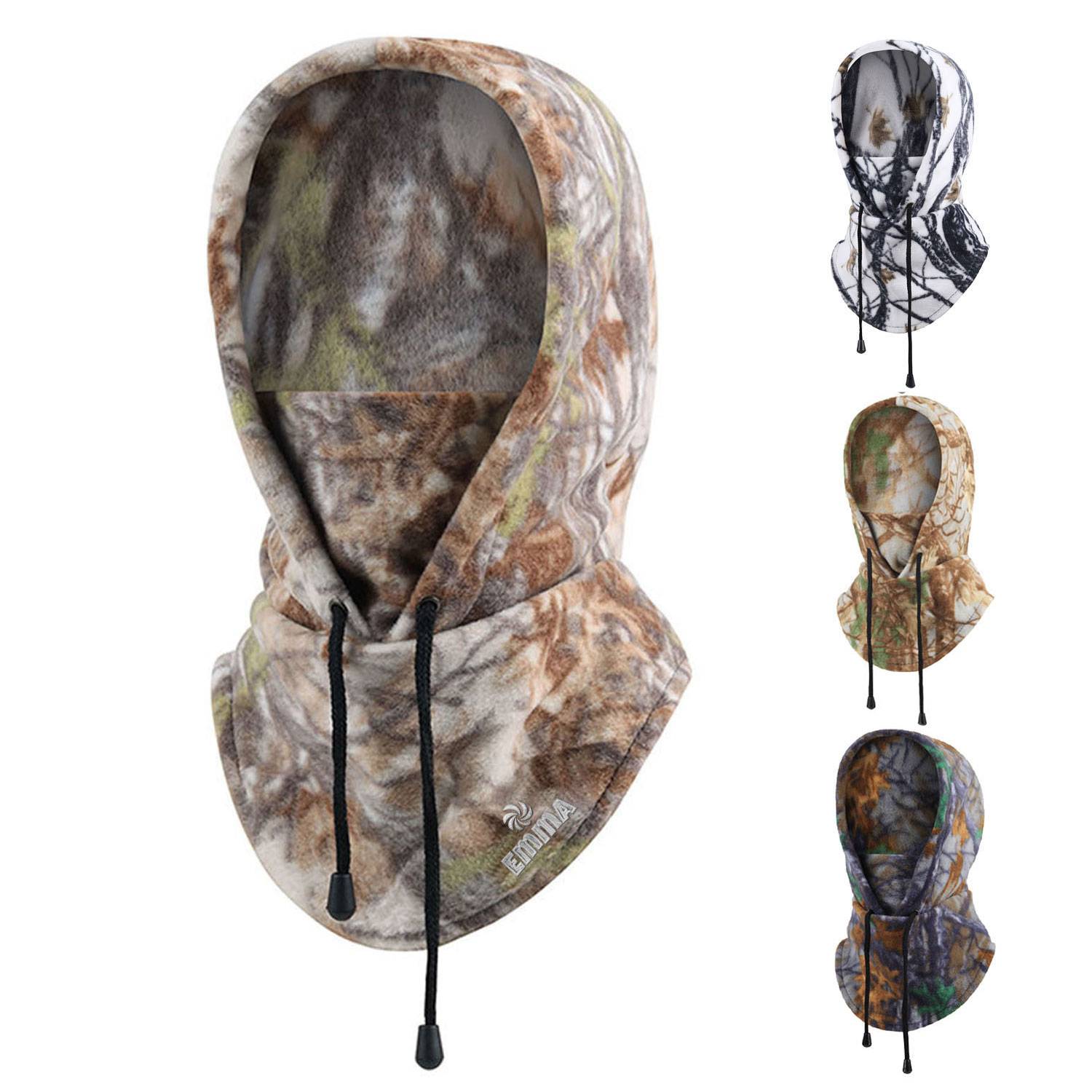 Winter fleece camouflage hat with mask
