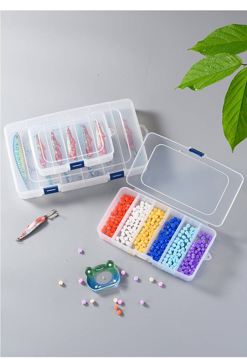 6-Grid Transparent Plastic Bead Organizer Box - Image 5