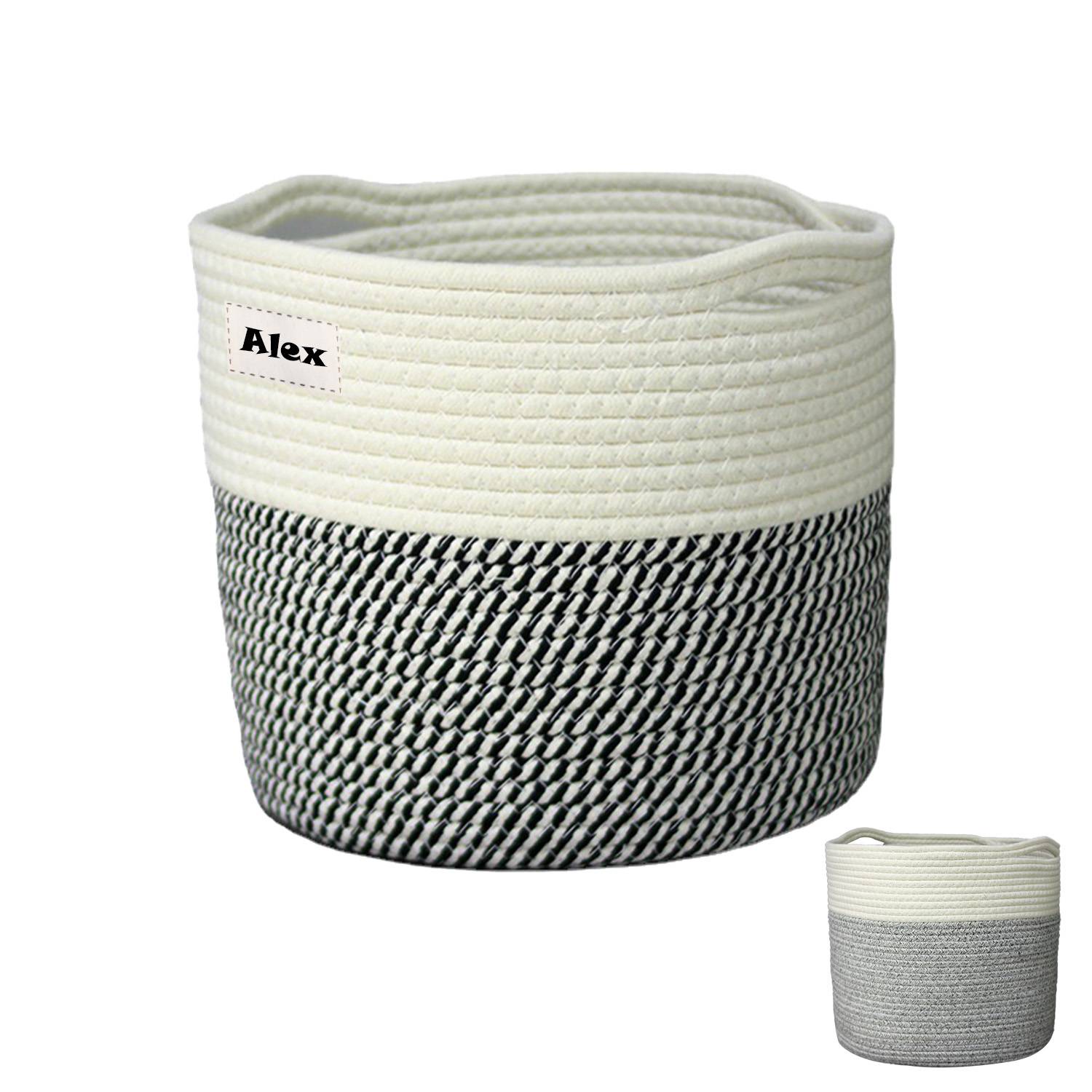 Cotton Rope Large Capacity Round Basket