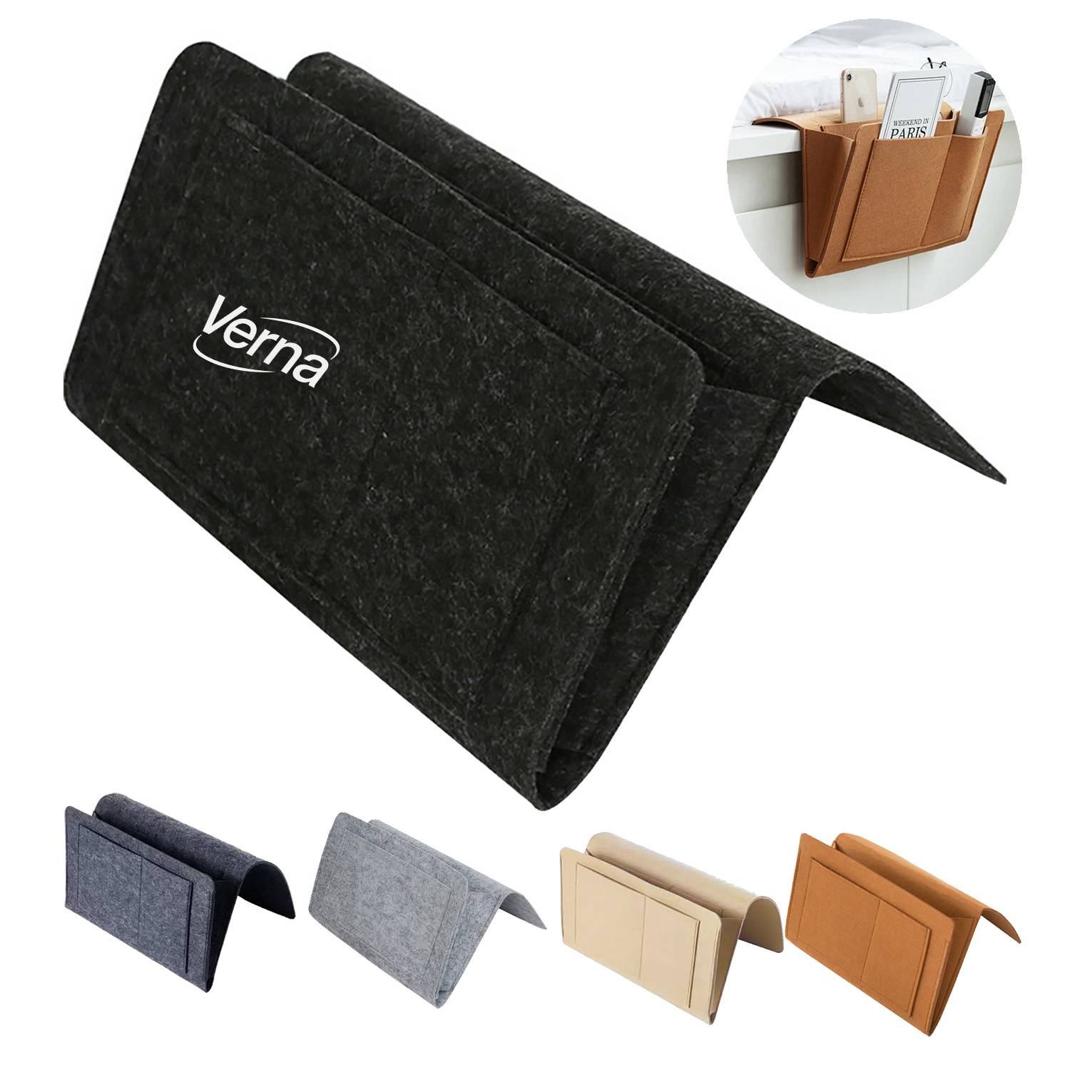 Felt Bedside Hanging Storage Organizer Bag