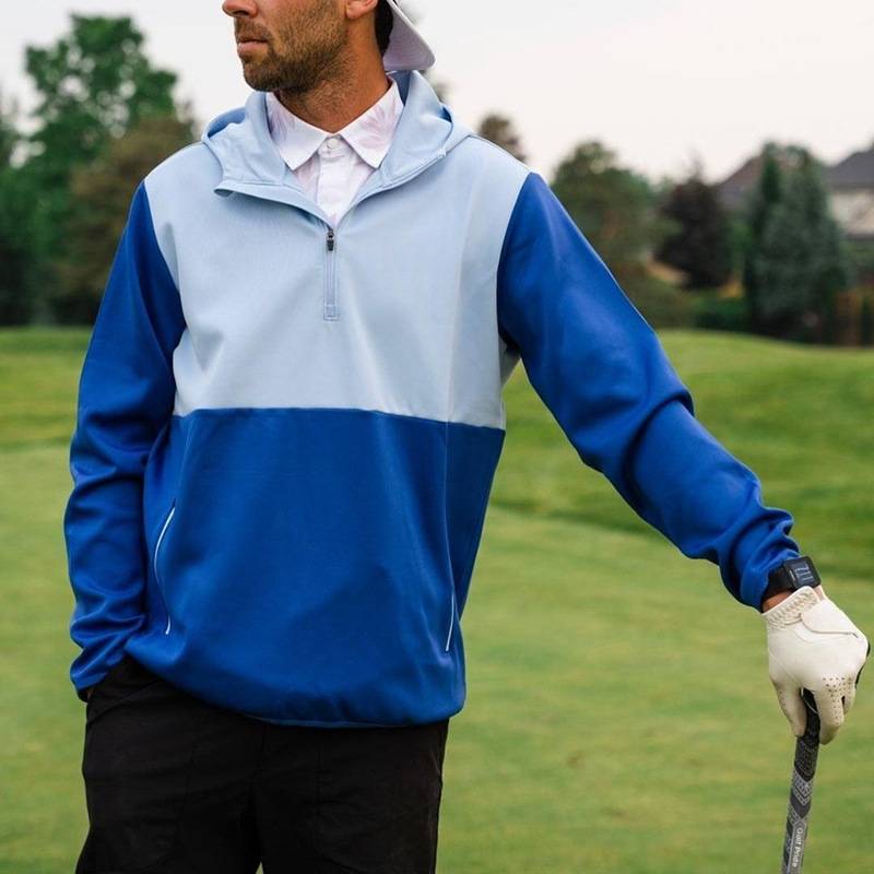 Athletic pullover half zip golf men's hoodie - Image 3