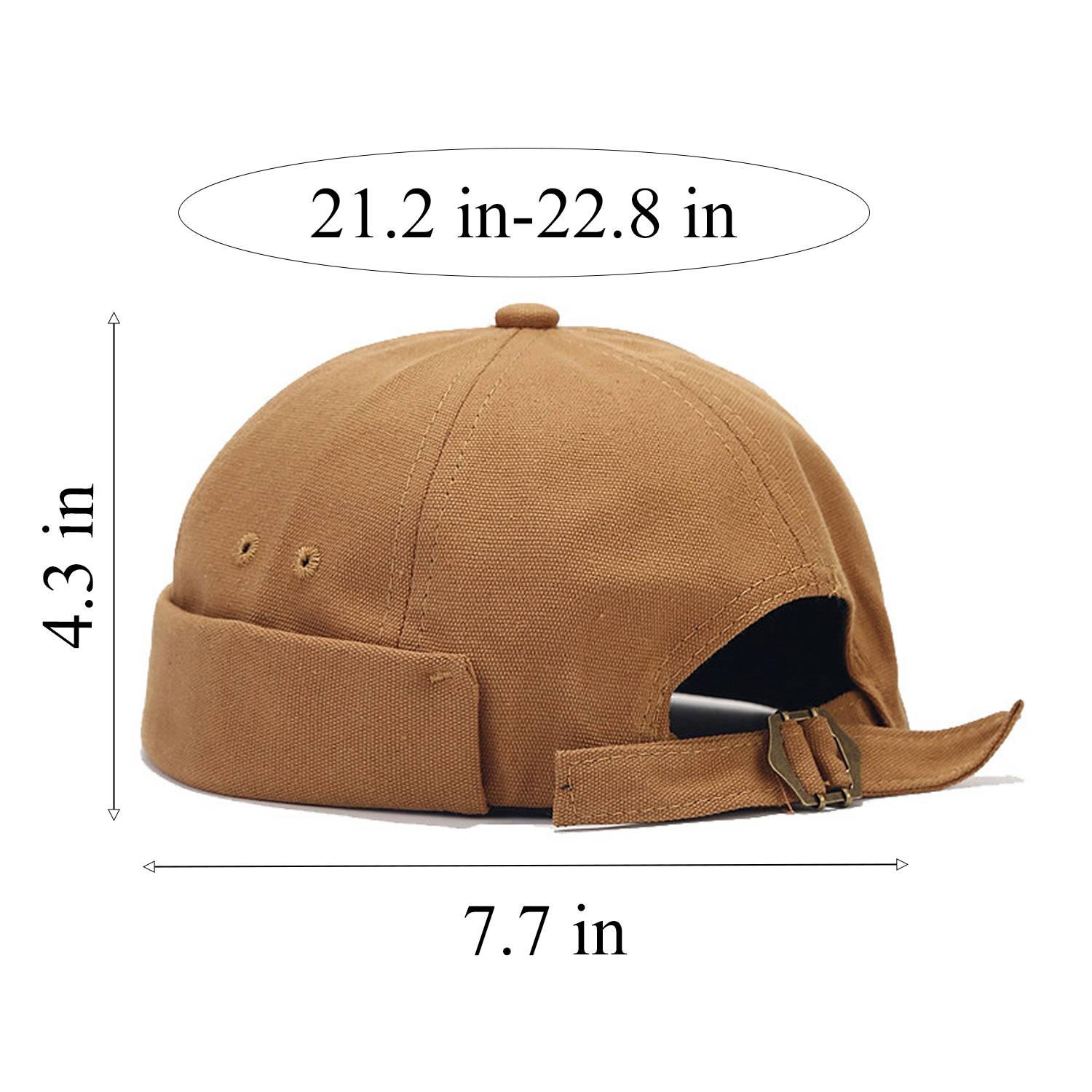 Adjustable Brimless Rolled Cuff Skull Caps - Image 4