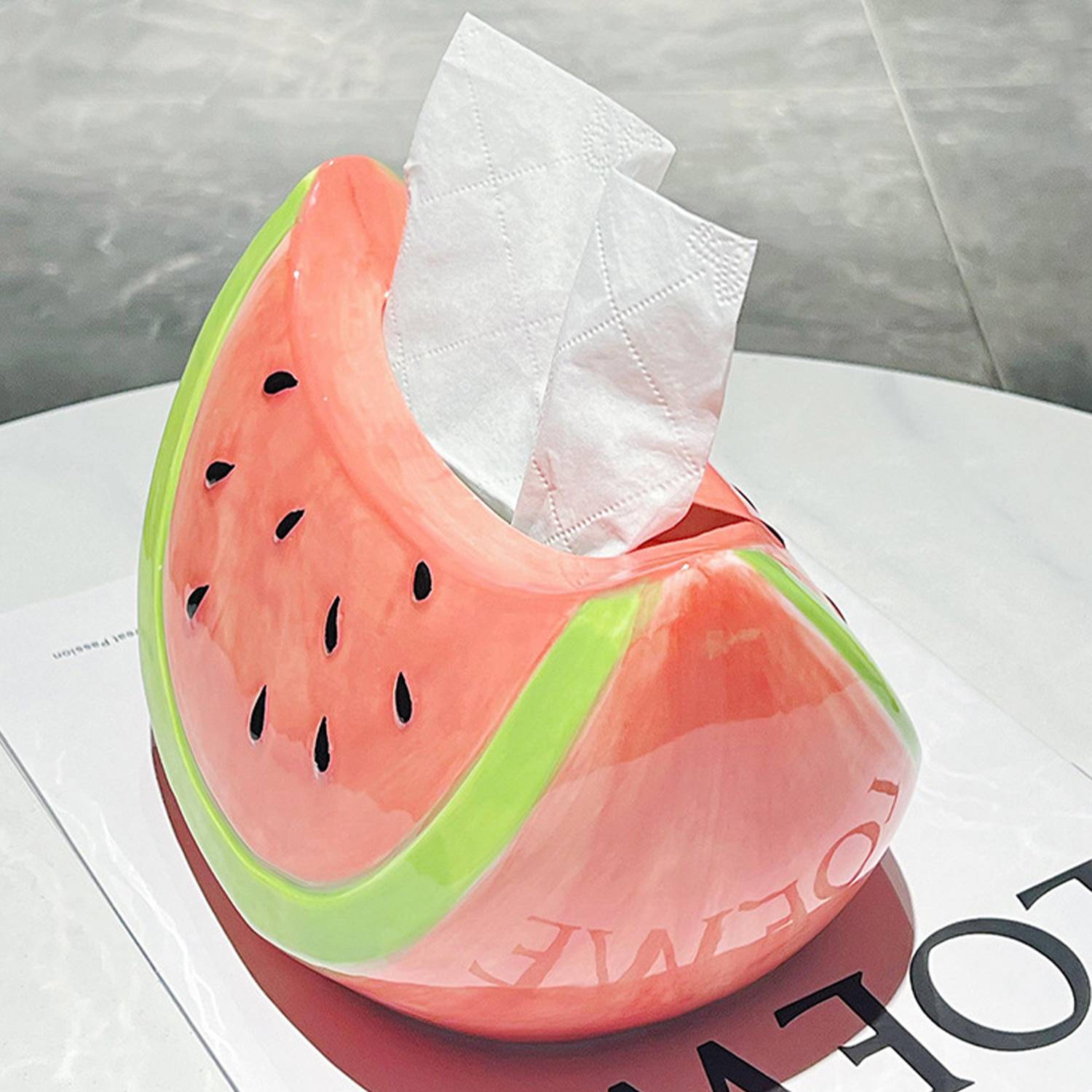 Watermelon Ceramic Tissue Box - Image 5