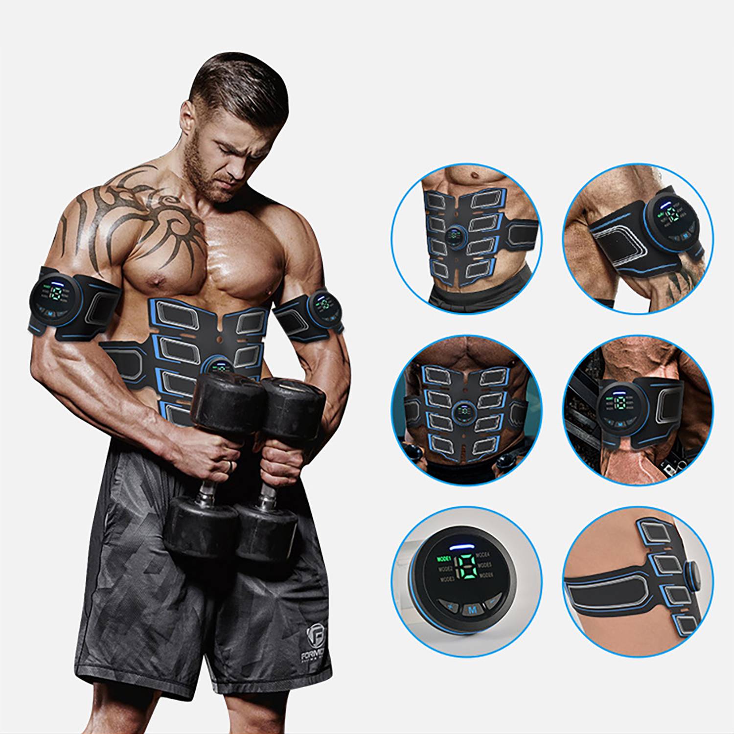 Smart Power-Off Rechargeable Abs Fitness Belt - Image 3