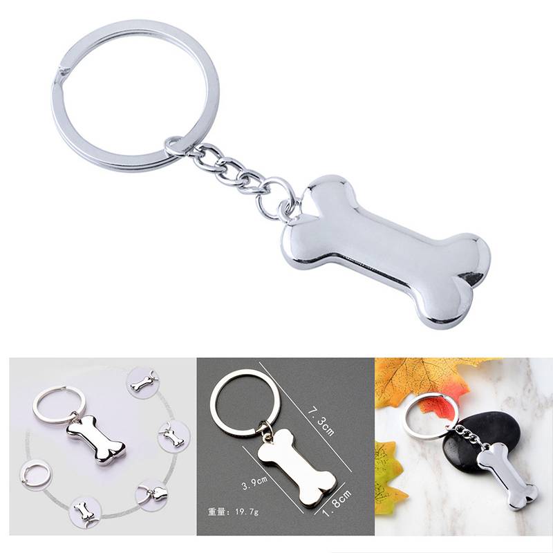 Zinc Alloy Bone Shaped Key Chain