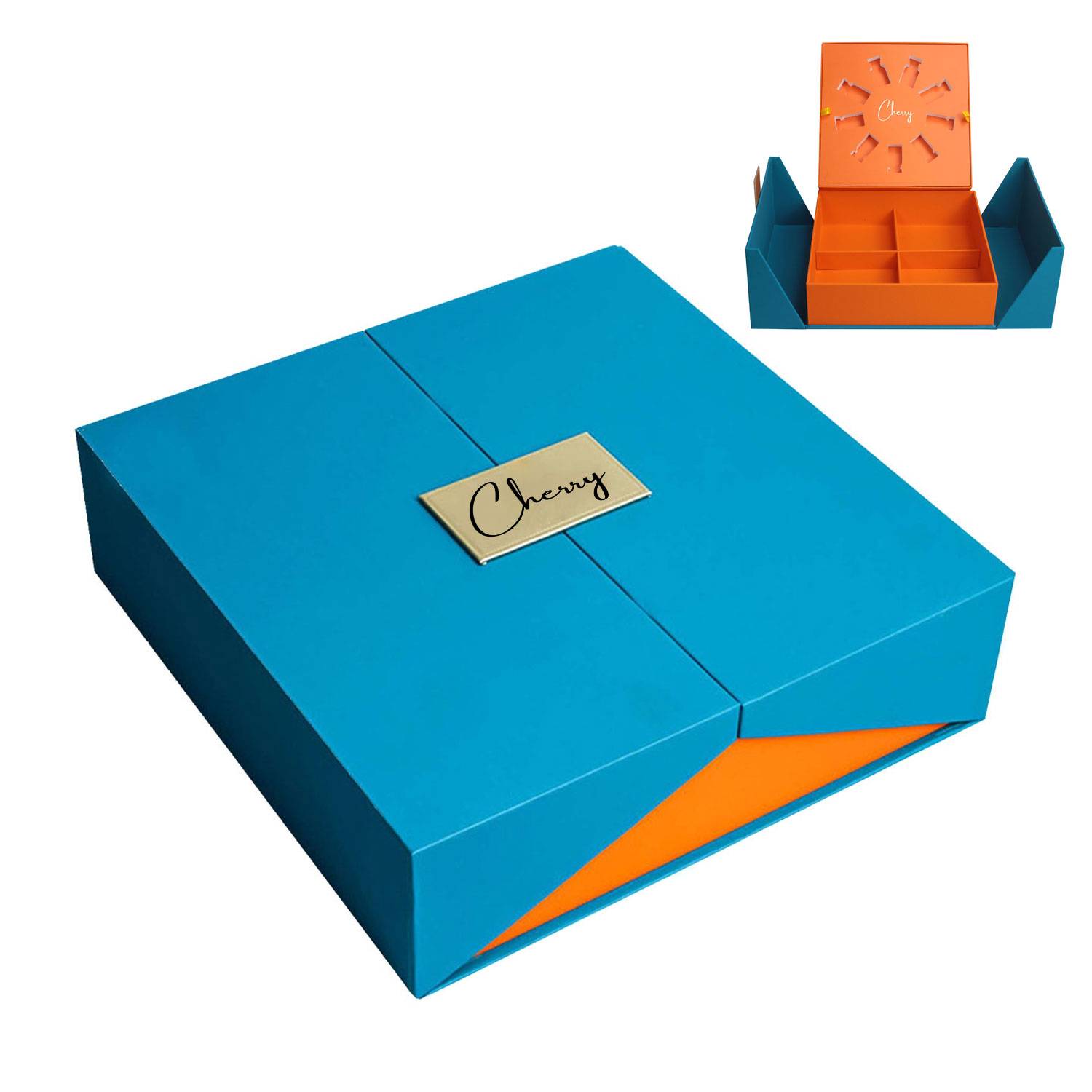 Custom double door cosmetic empty gift box