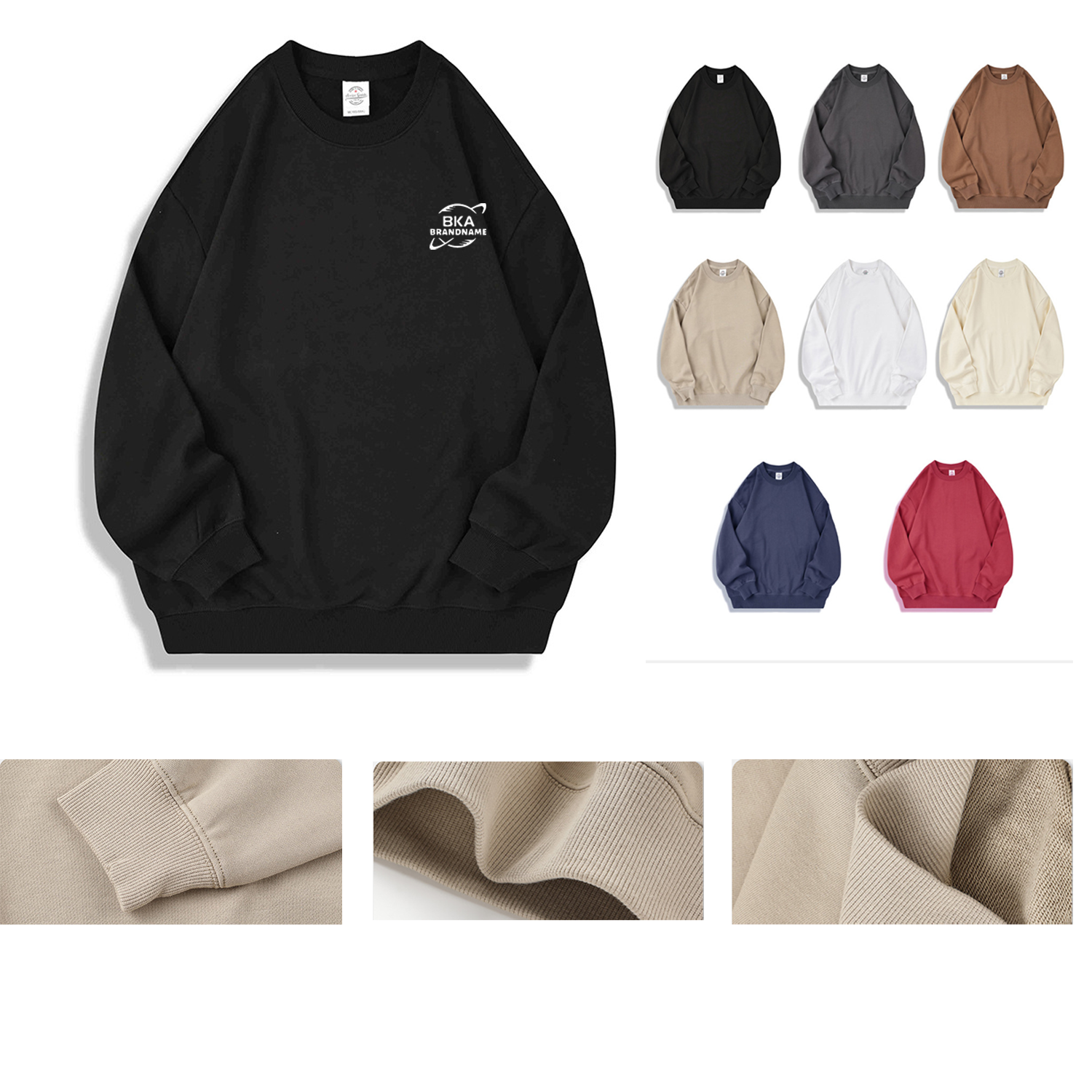 10.3oz 100% cotton Crewneck Sweatshirt