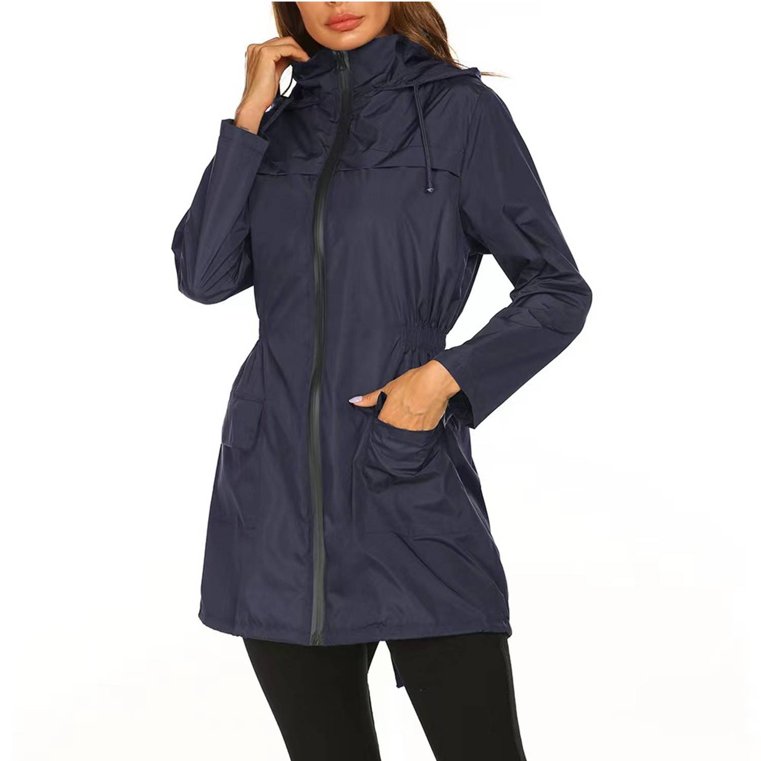 Women Waterproof Windbreaker Jacket w/ Hood - Image 5