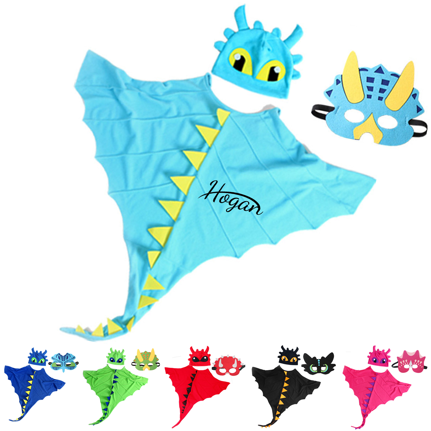 Children Dinosaur Cloak，Hat And Mask Set