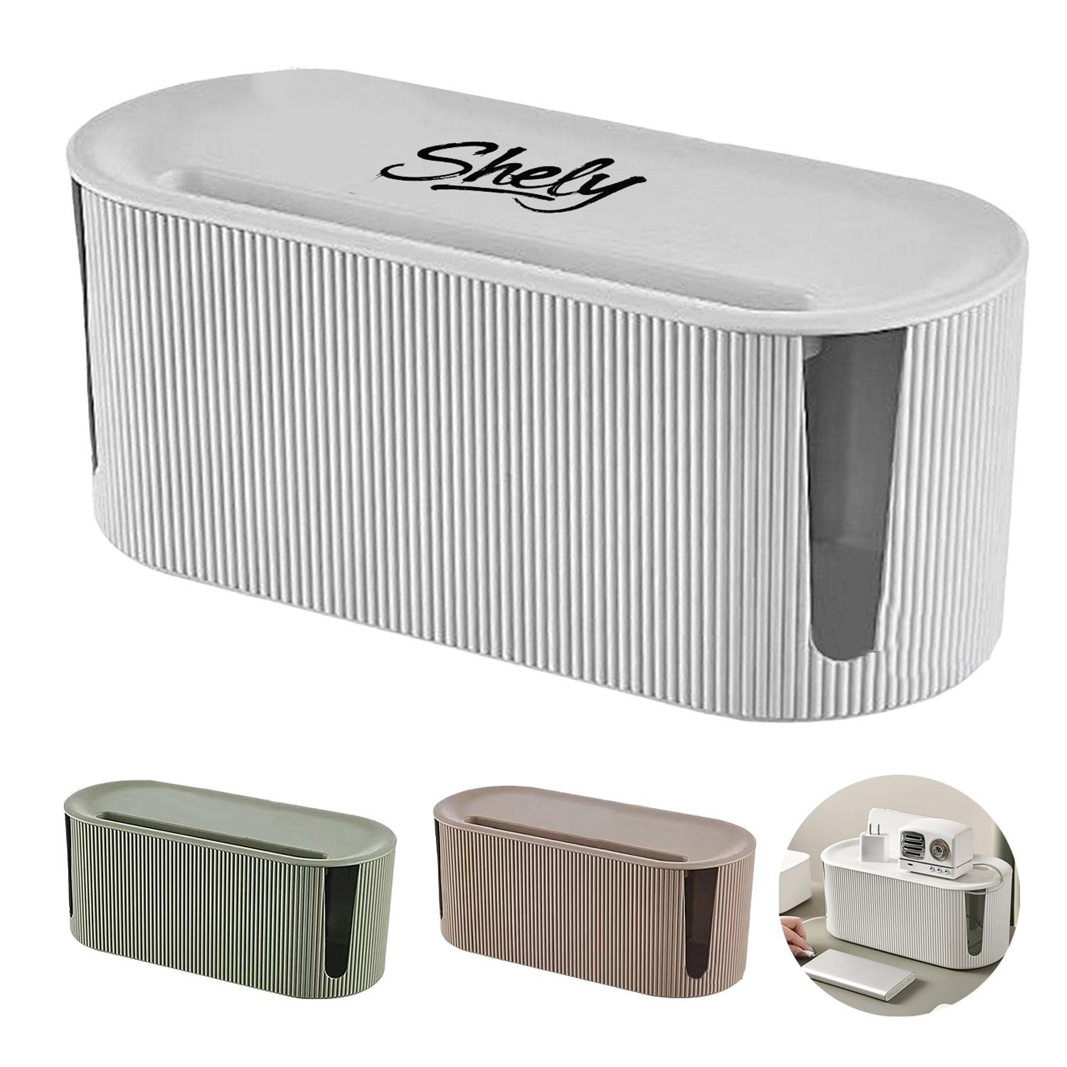 Desk PP Cable Management Storage Box