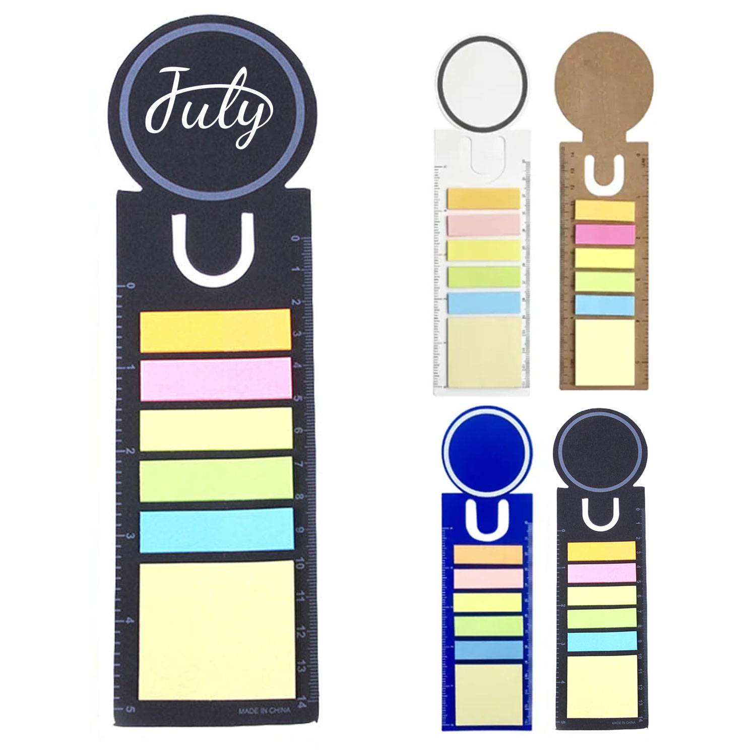 Eco Ruler Printed 5-color Sticky Flags NotesBooklet