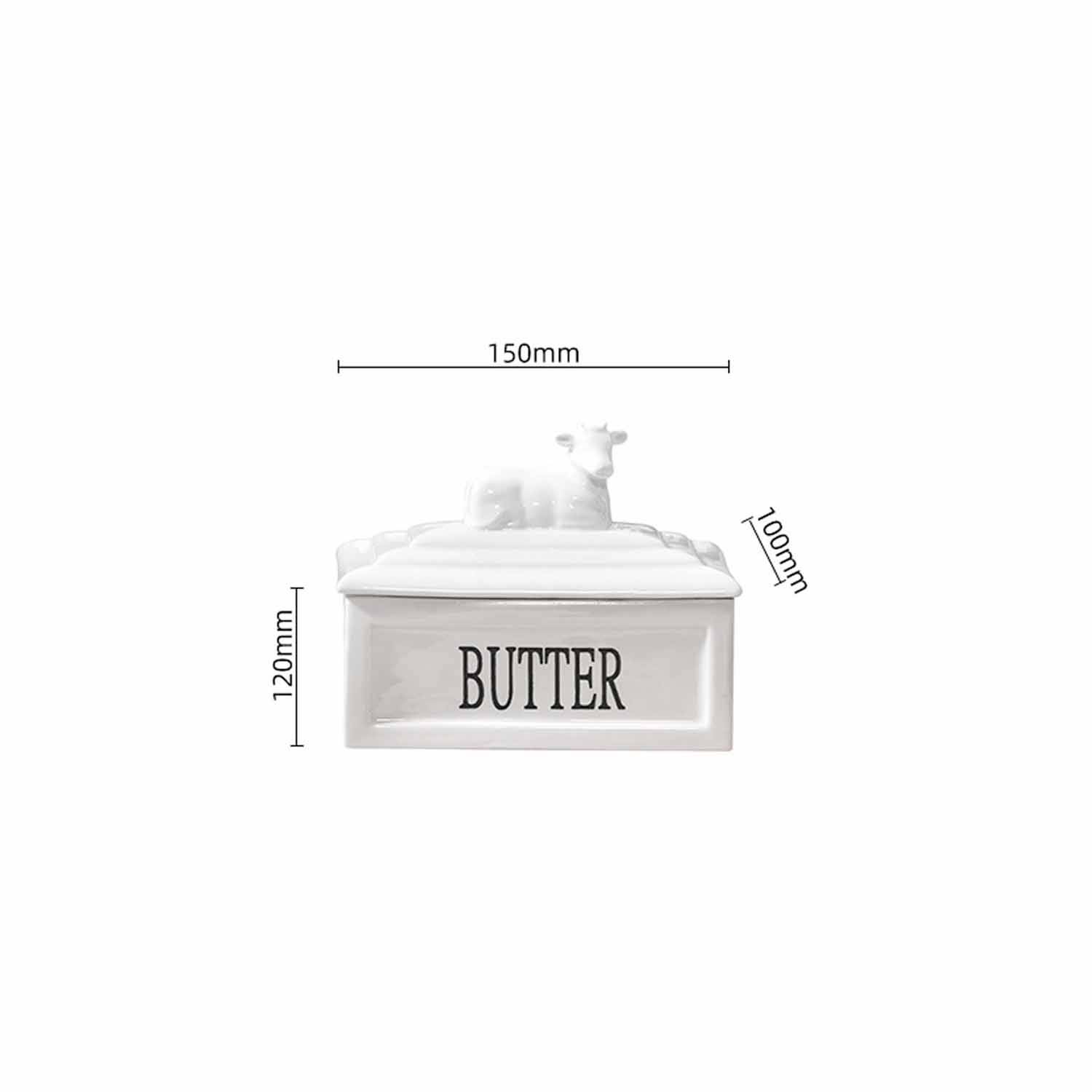 6OZ Ceramic butter cup with lid cheese sealed box - Image 3