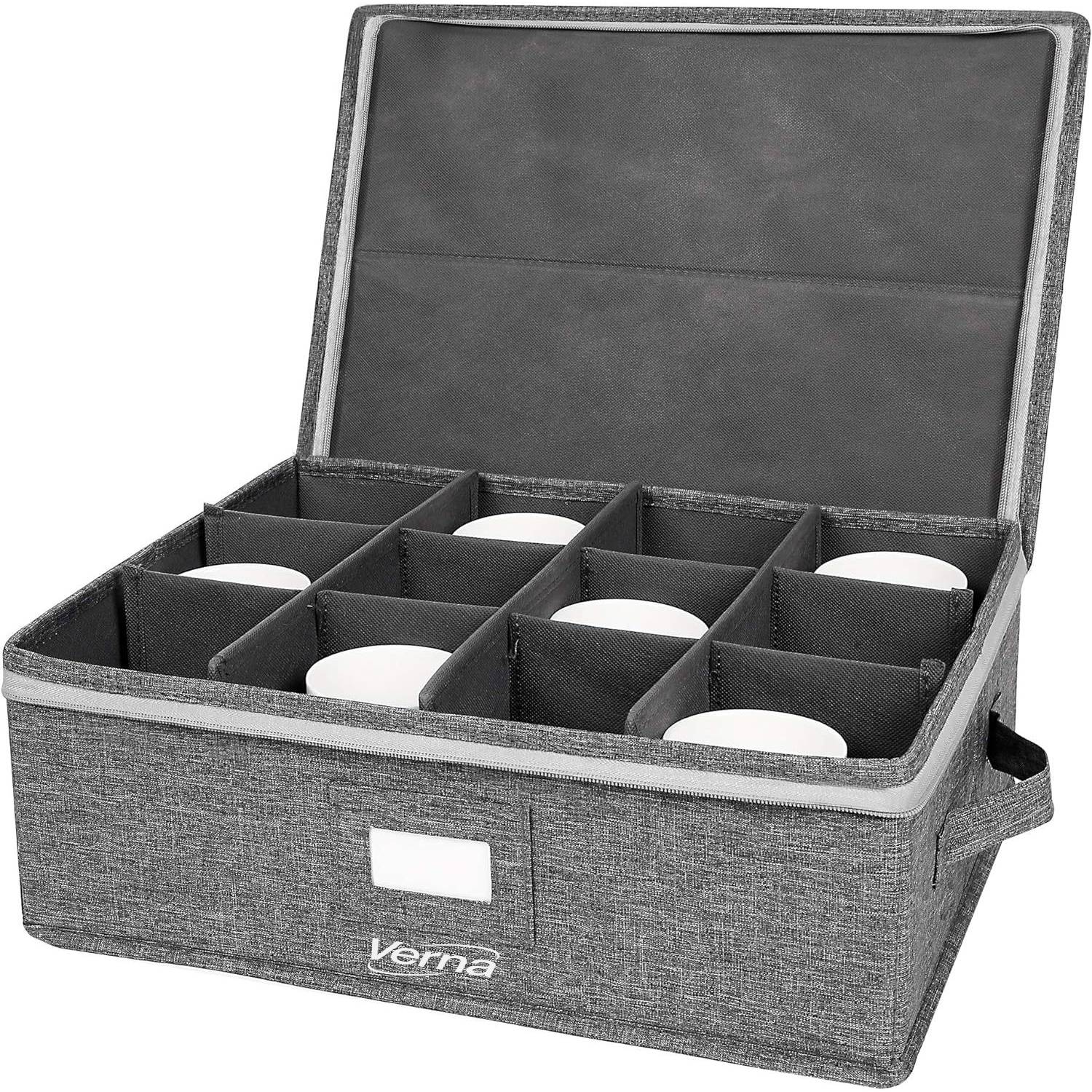 Foldable Oxford Cup Storage Box w/ Handles