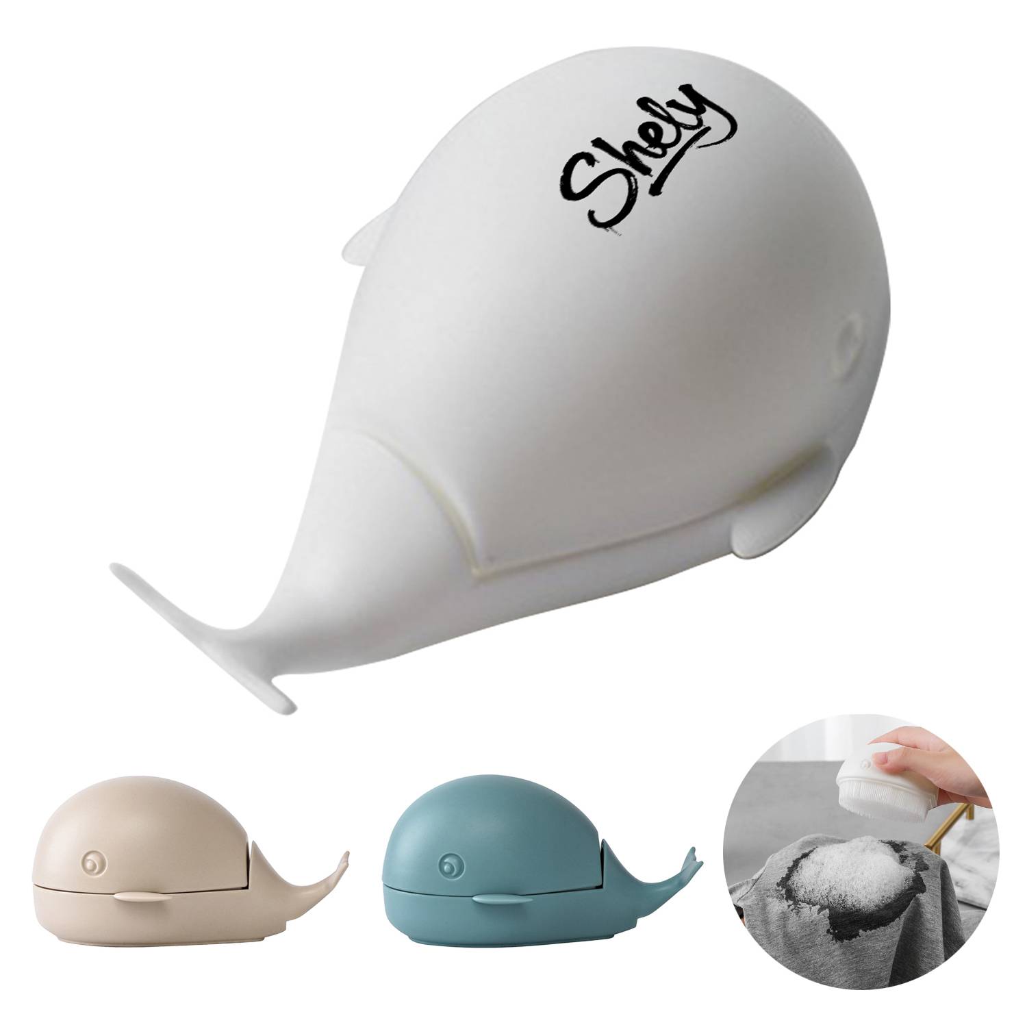 Plastic Detachable Whale Washing Brush