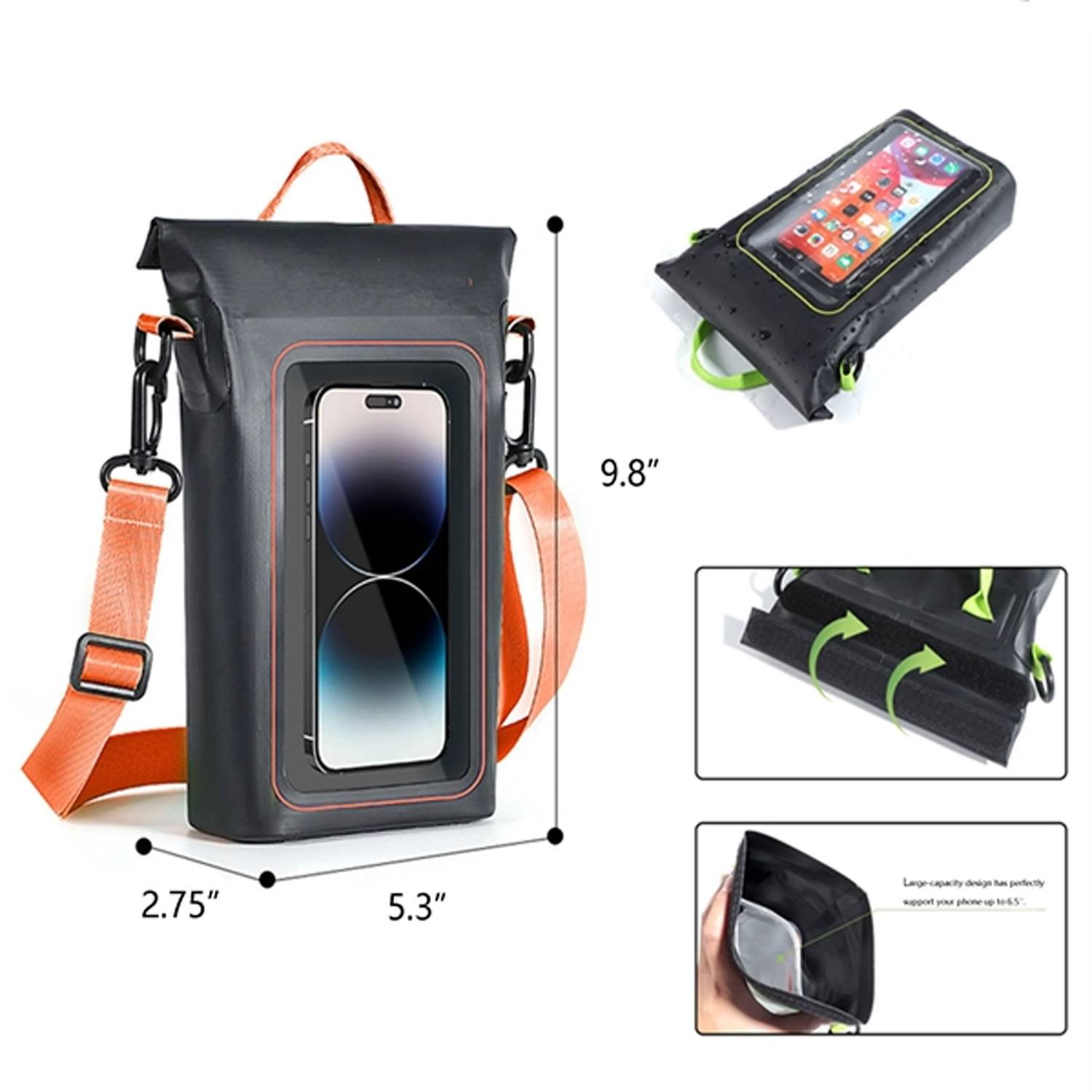 PVC Waterproof Phone Pouch Bag W/ Strap - Image 5