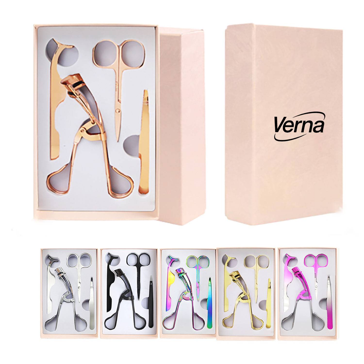 4 Pcs Portable Stainless Steel Makeup Tools Set