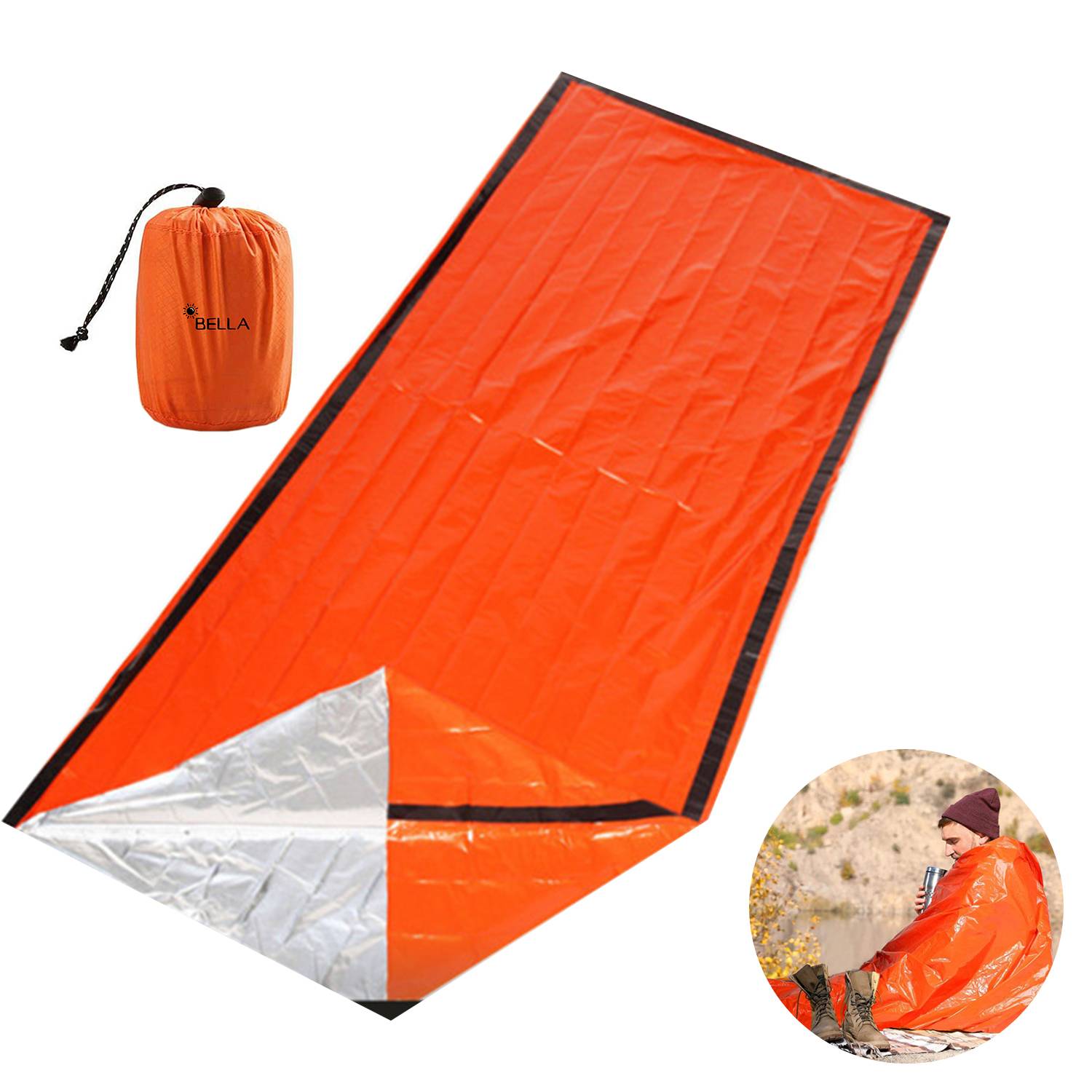 Plastic Outdoor travel emergency sleeping bag