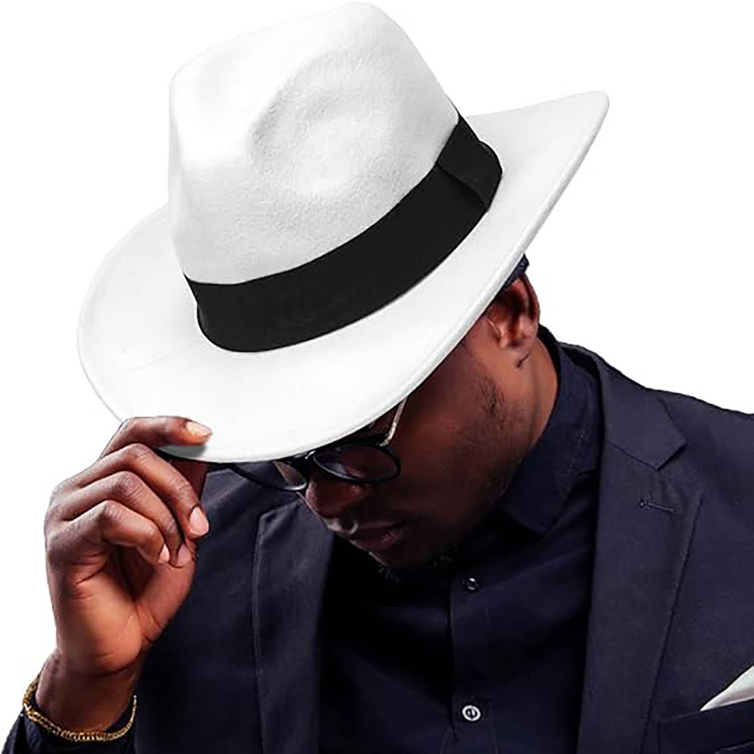 Unisex Vintage Wide Brim Fedora Hat - Image 17