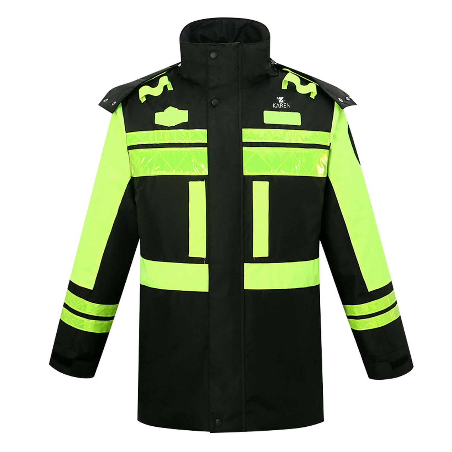 Winter Reflective Double Layer Detachable Cotton Coat