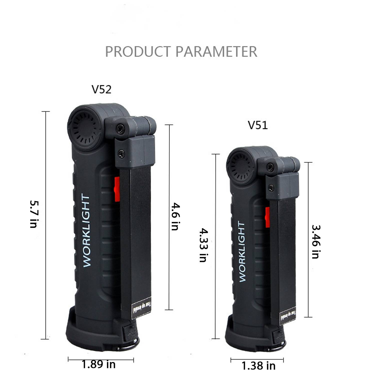 Rechargeable 360 Foldable LED Work Light - Magnetic Base - Image 4