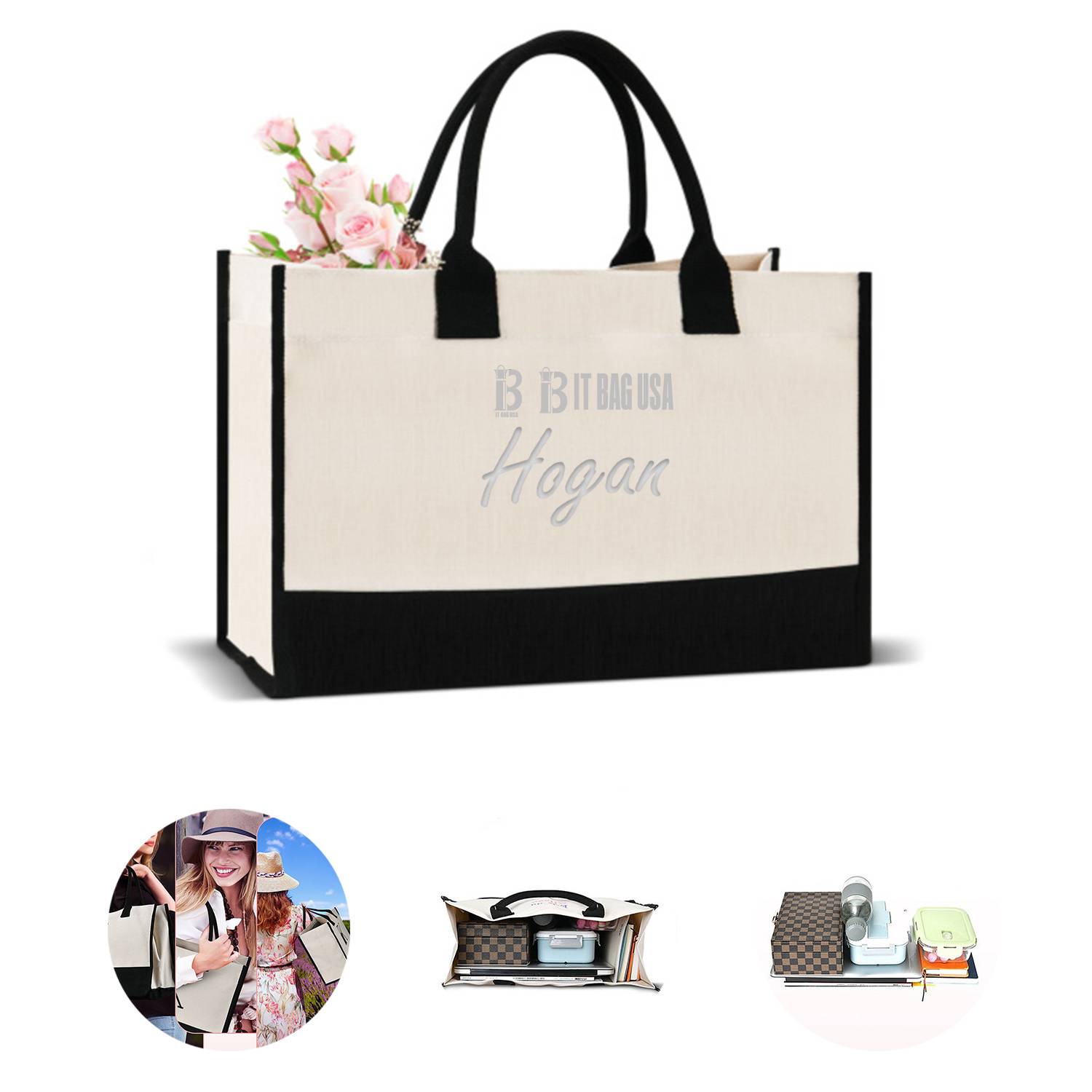 Alphabet Gift Tote Bag Everyday Travel Ladies Tote