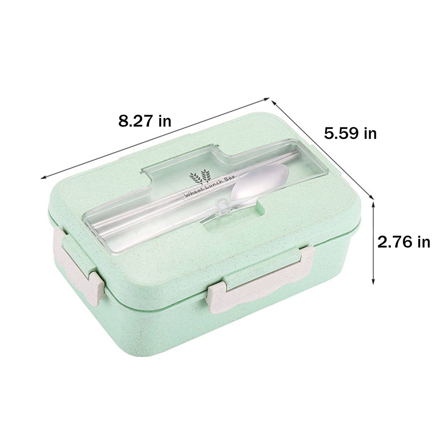 Large Capacity Leakproof Wheat Straw Lunch Box - Image 5