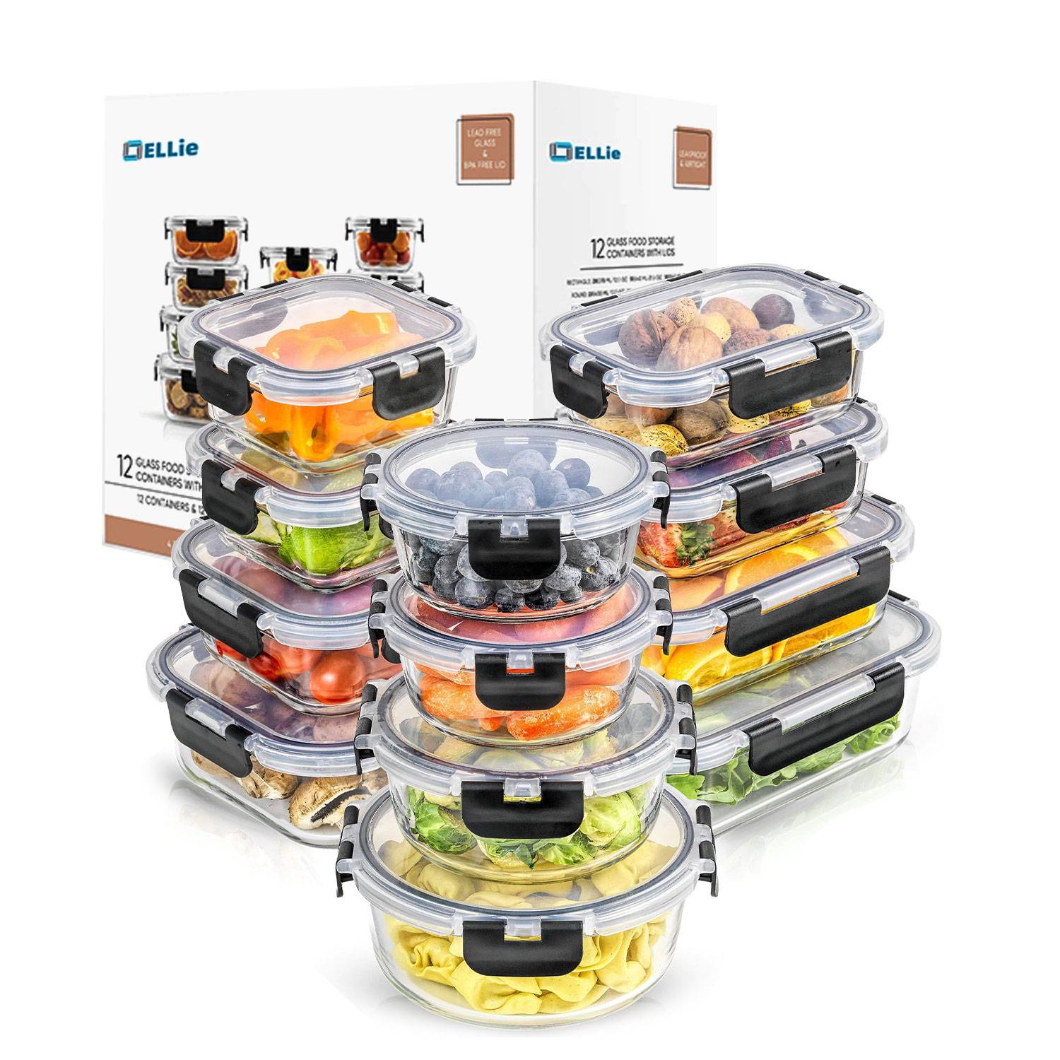 12Pc Food Storage Containers