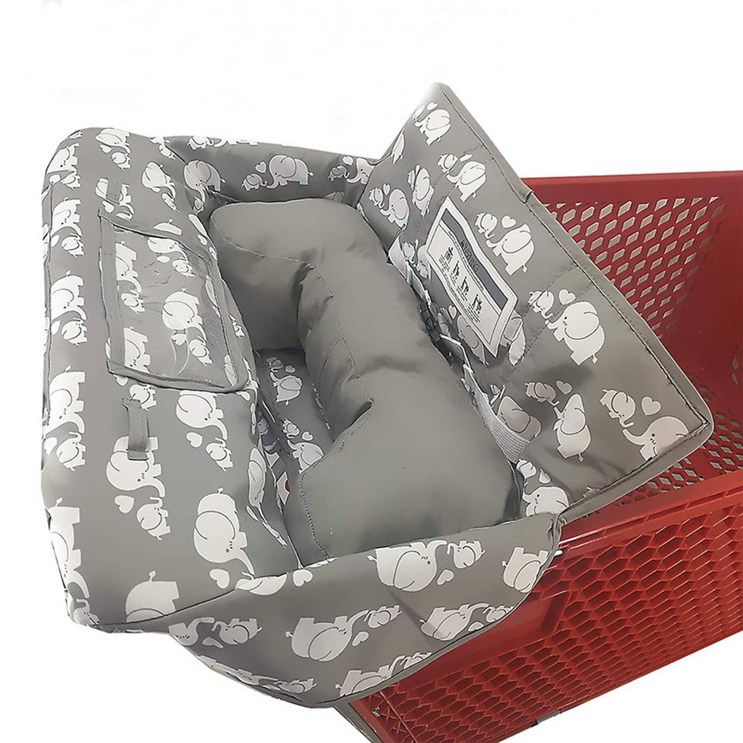 Soft Baby Shopping Cart Highchair Cover w/ Storage Pouch - Image 5