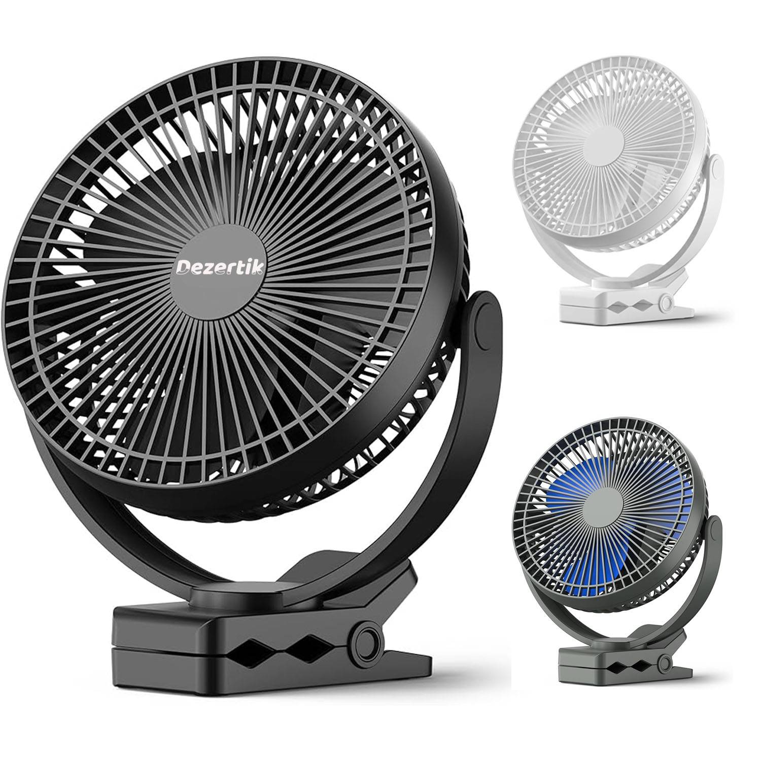 USB Rechargeable Clip-on Desktop Silent Fan