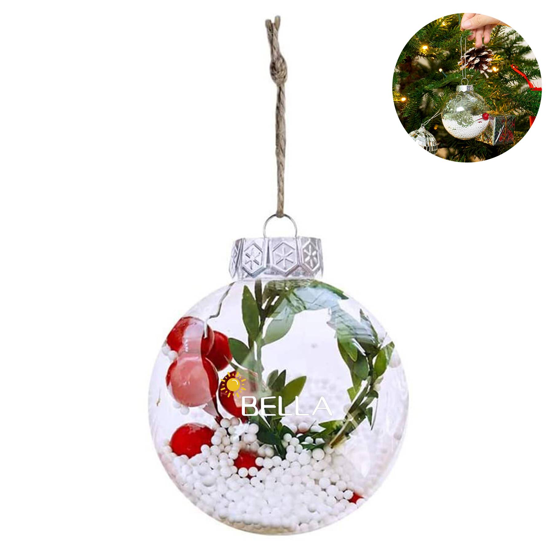 Clear Ball Ornaments for Christmas Tree Decoration