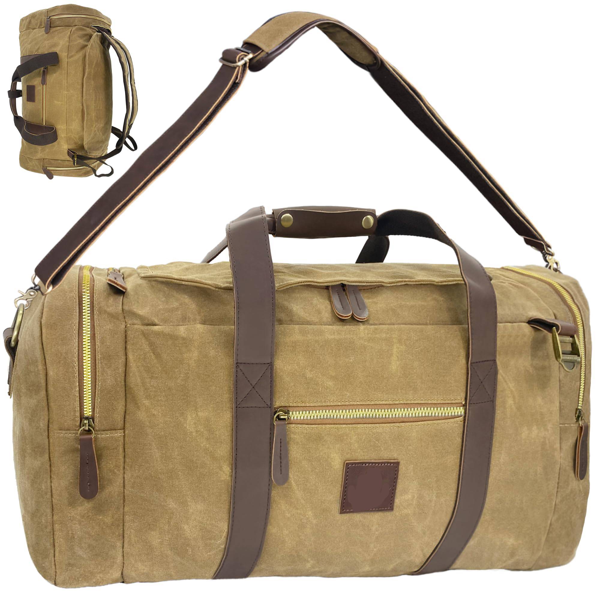 Large Capacity Canvs Backpack Duffel Bag For Travel - Image 5