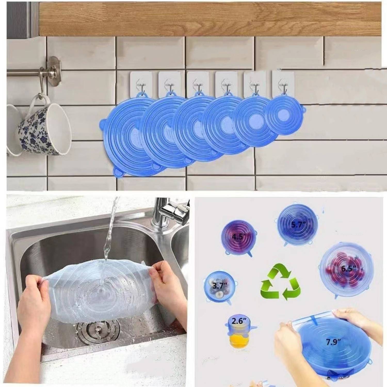 Silicone Food Cover Set of 6 - Image 5