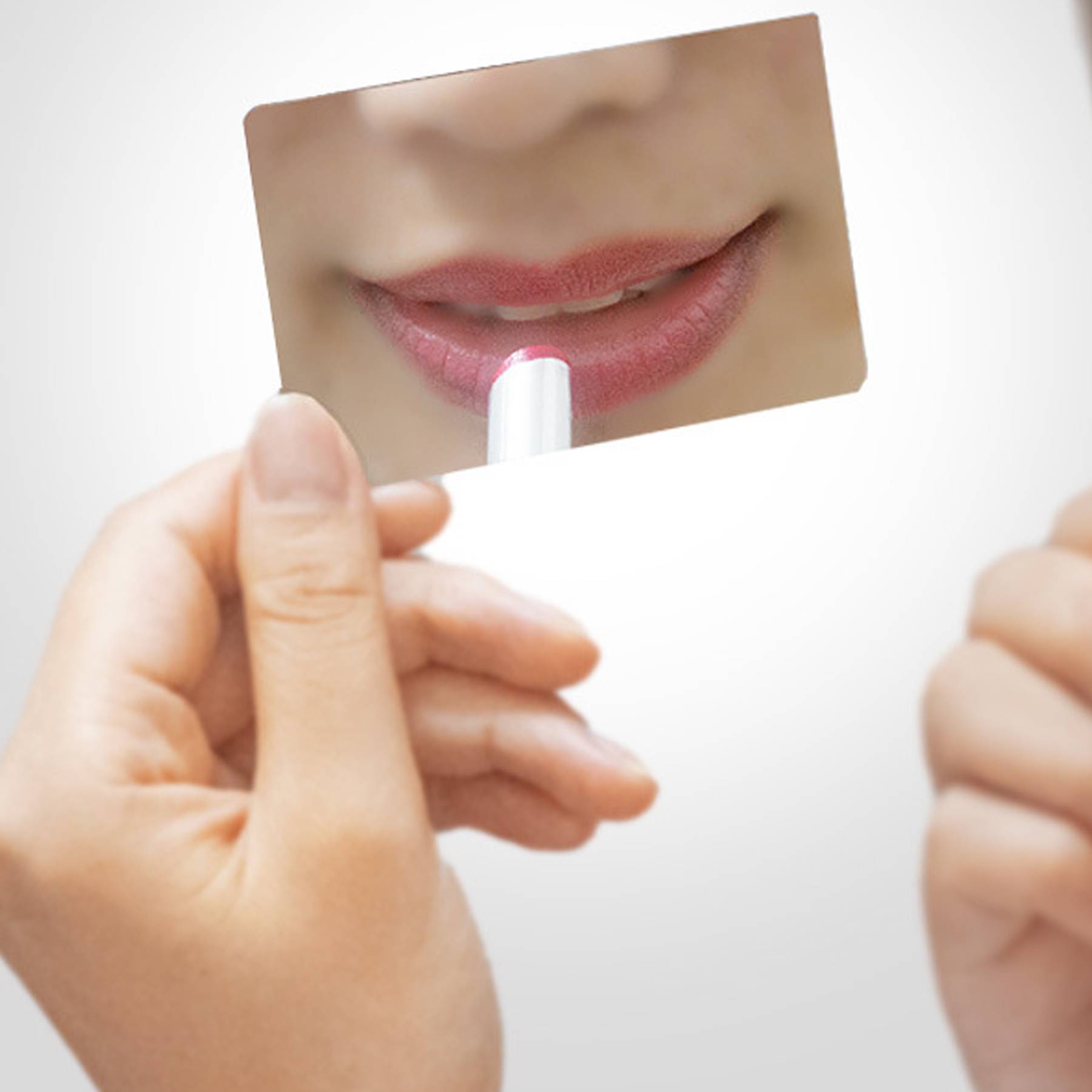 Stainless Steel Ultra-thin Makeup Mirror With Leather Cover - Image 5