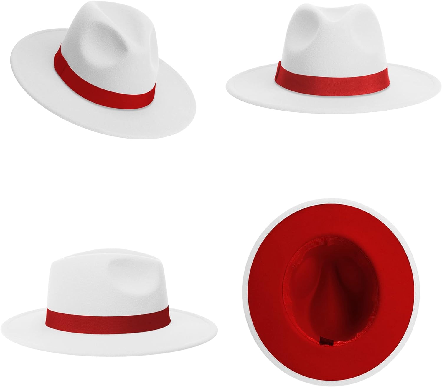 Wide Brim Fedora Hats for Women Men - Image 3