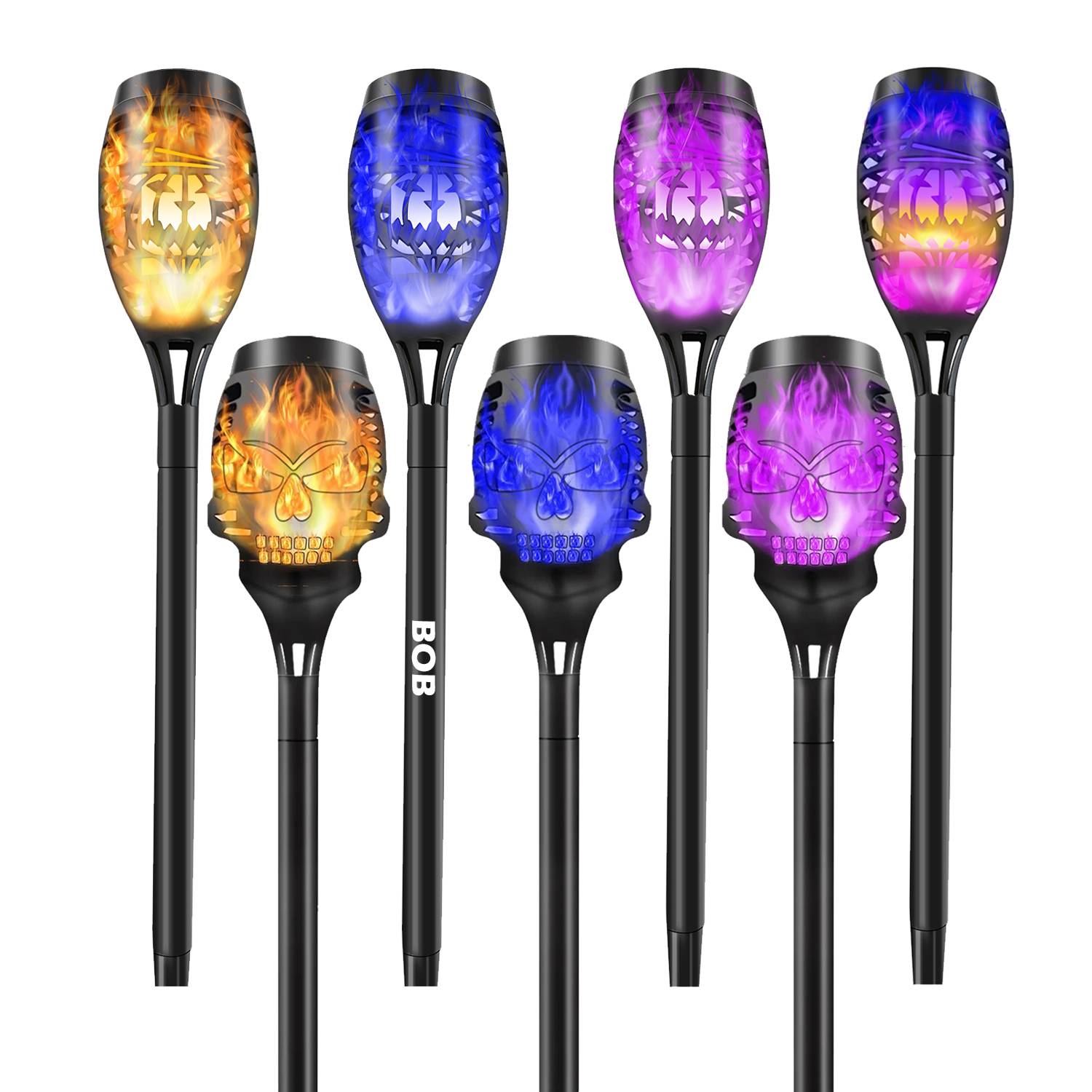 LED Solar Halloween Courtyard Flame Light