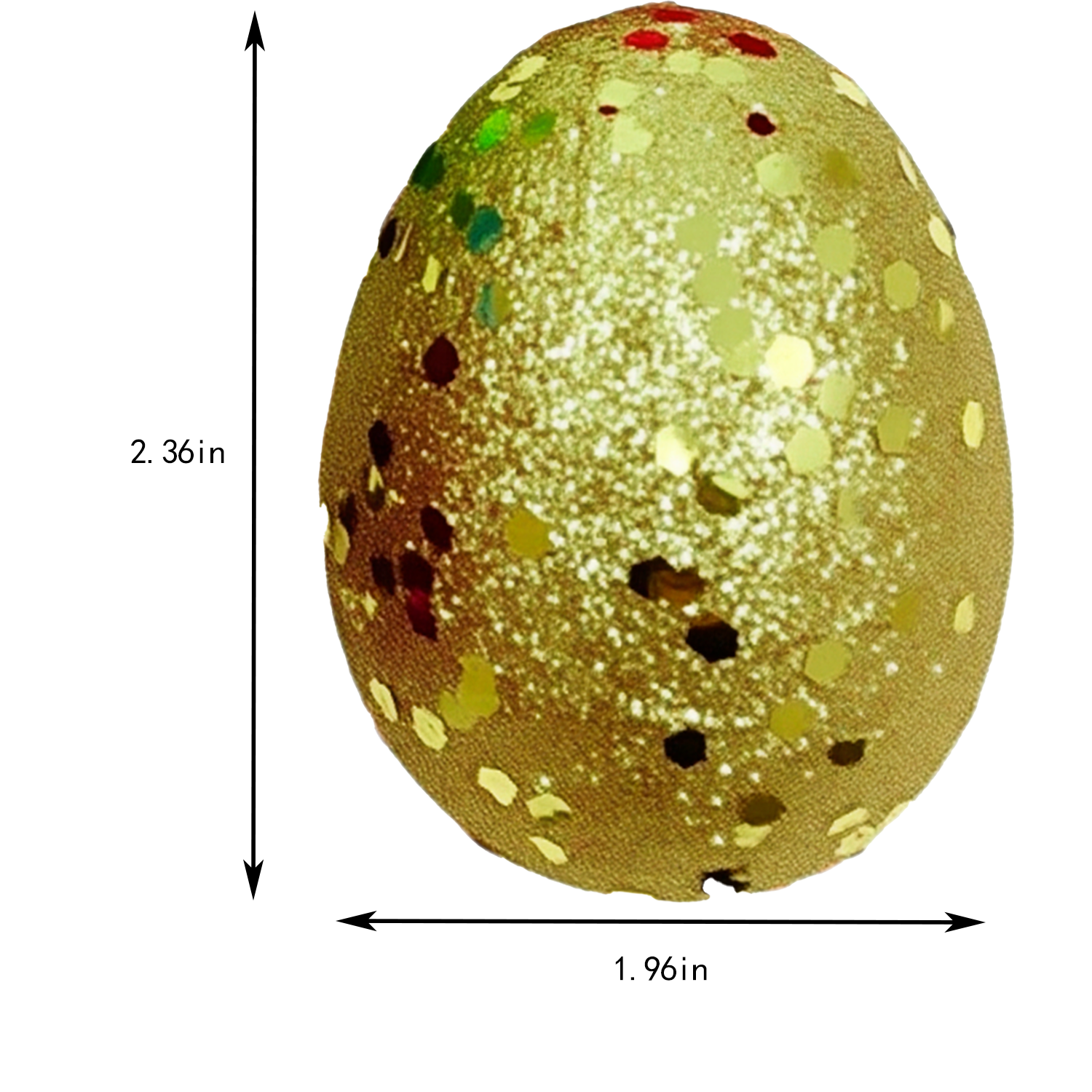 Glittered Fillable Plastic Easter Eggs - Image 4