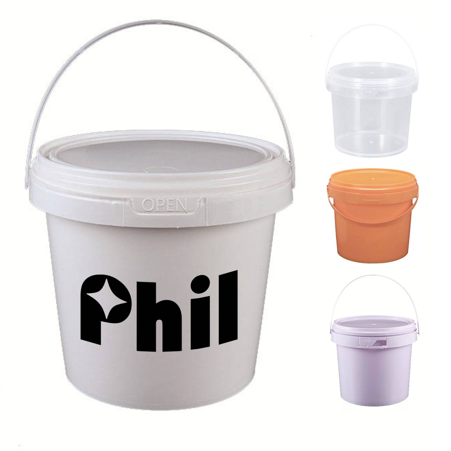 Pet Snack Storage Bucket - 500g Plastic Handled Container